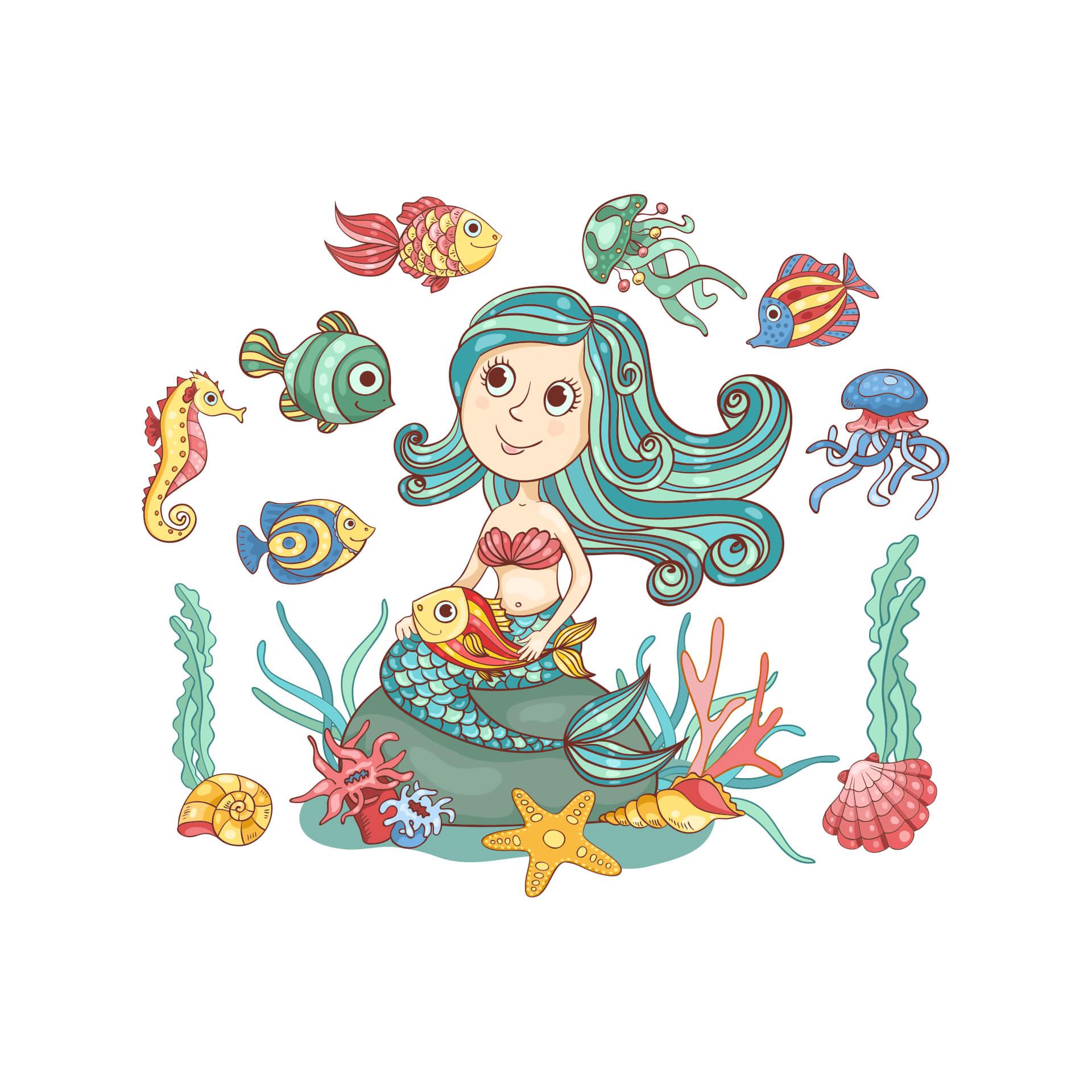 Adesivo murale - sirena 02