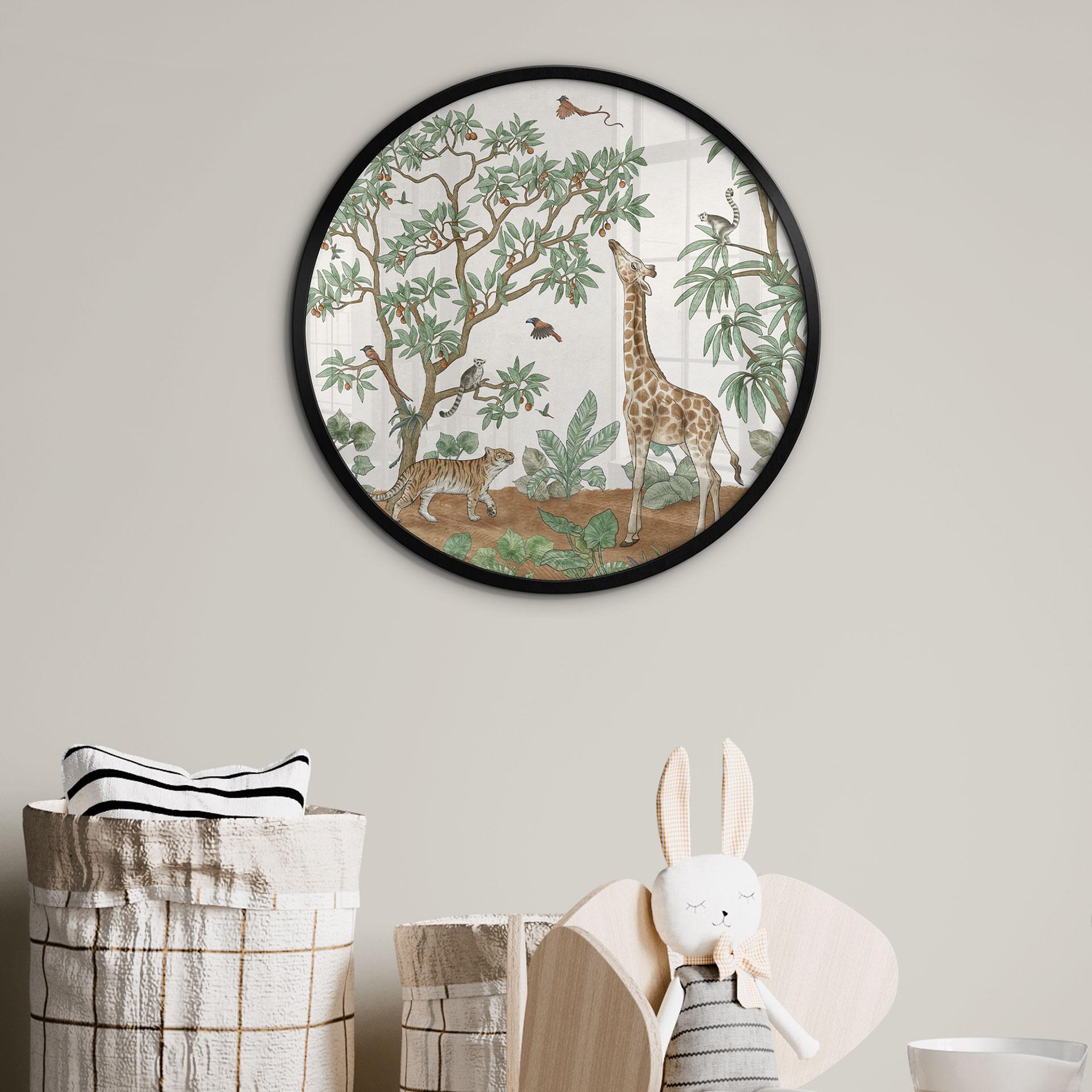 Plakat skjult objekt jungledyr - Kikki Belle - Runde