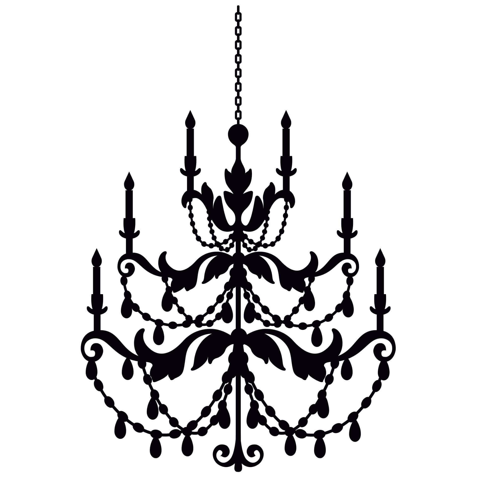 Wandtattoo Kronleuchter 2