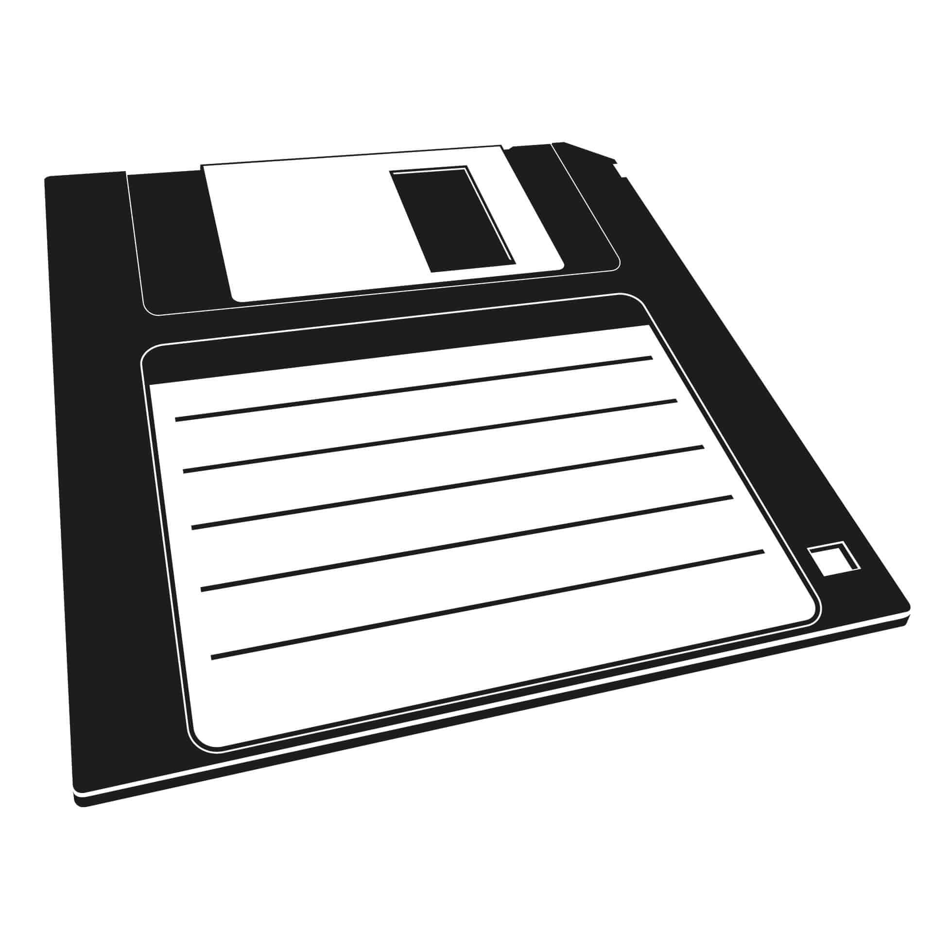 Wandtattoo Floppy Disk 3,5 Zoll