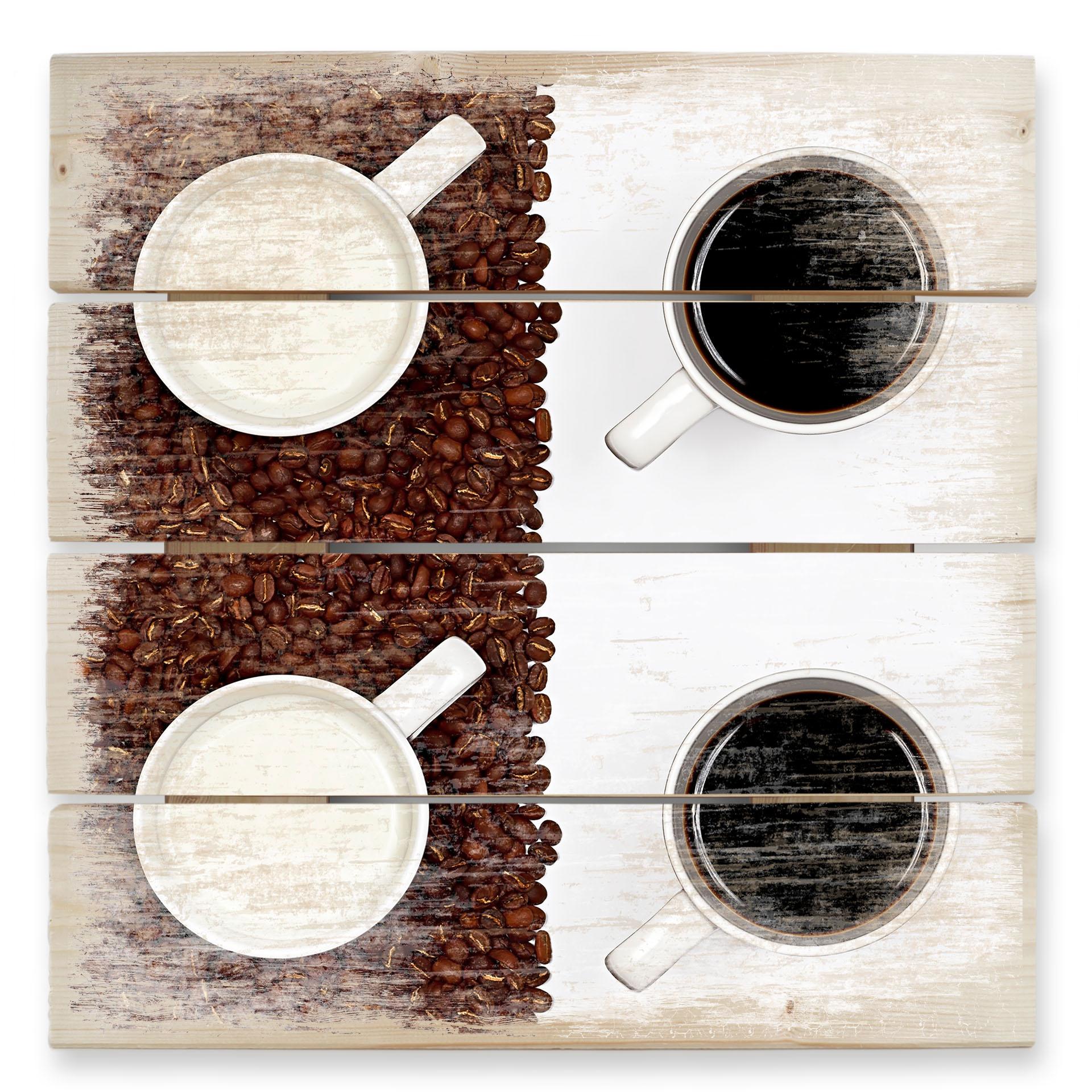 Cuadro de madera Lavsen - Blanco Espresso - 40x41,5 cm