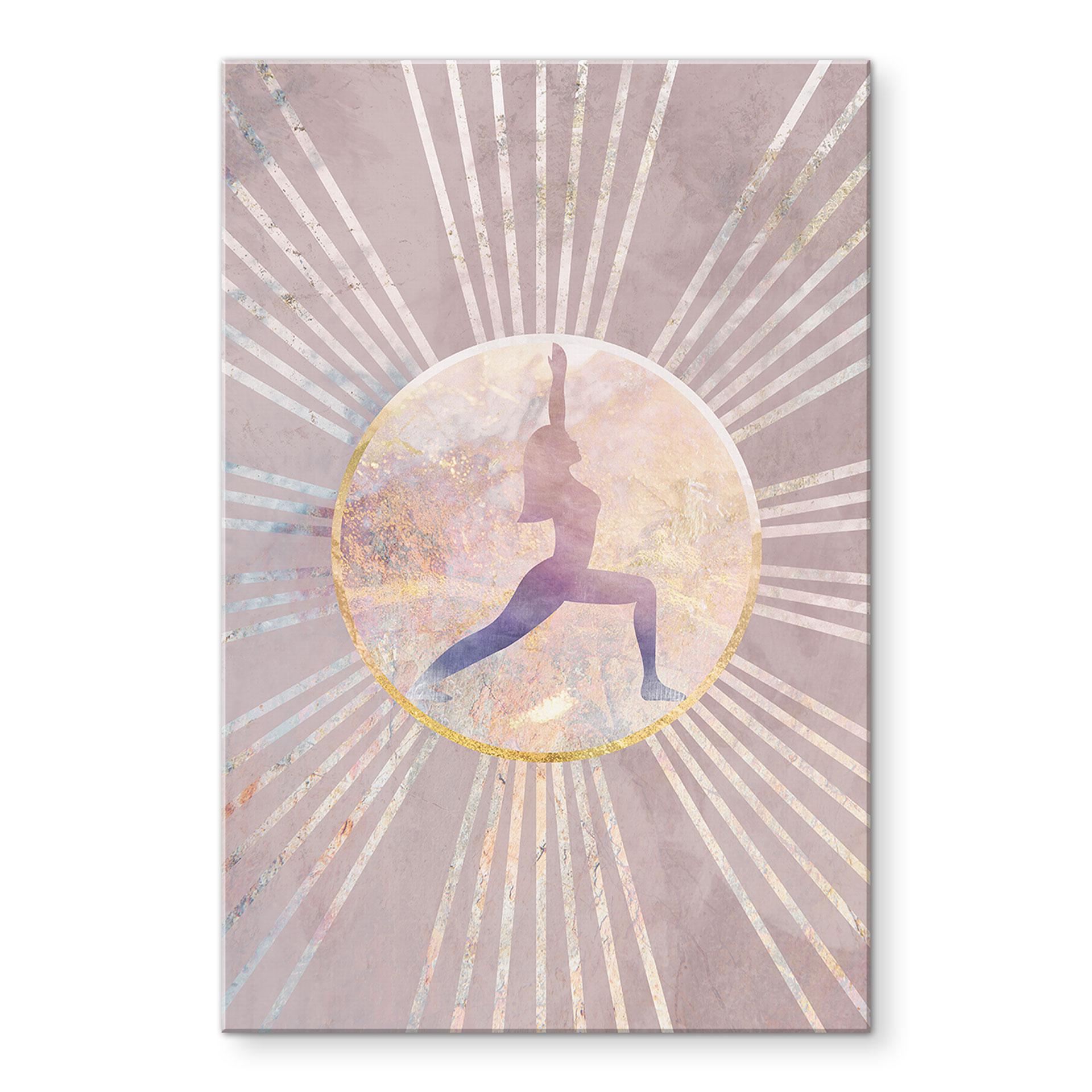 Akrylbillede Yoga solhilsen pink - Manovski