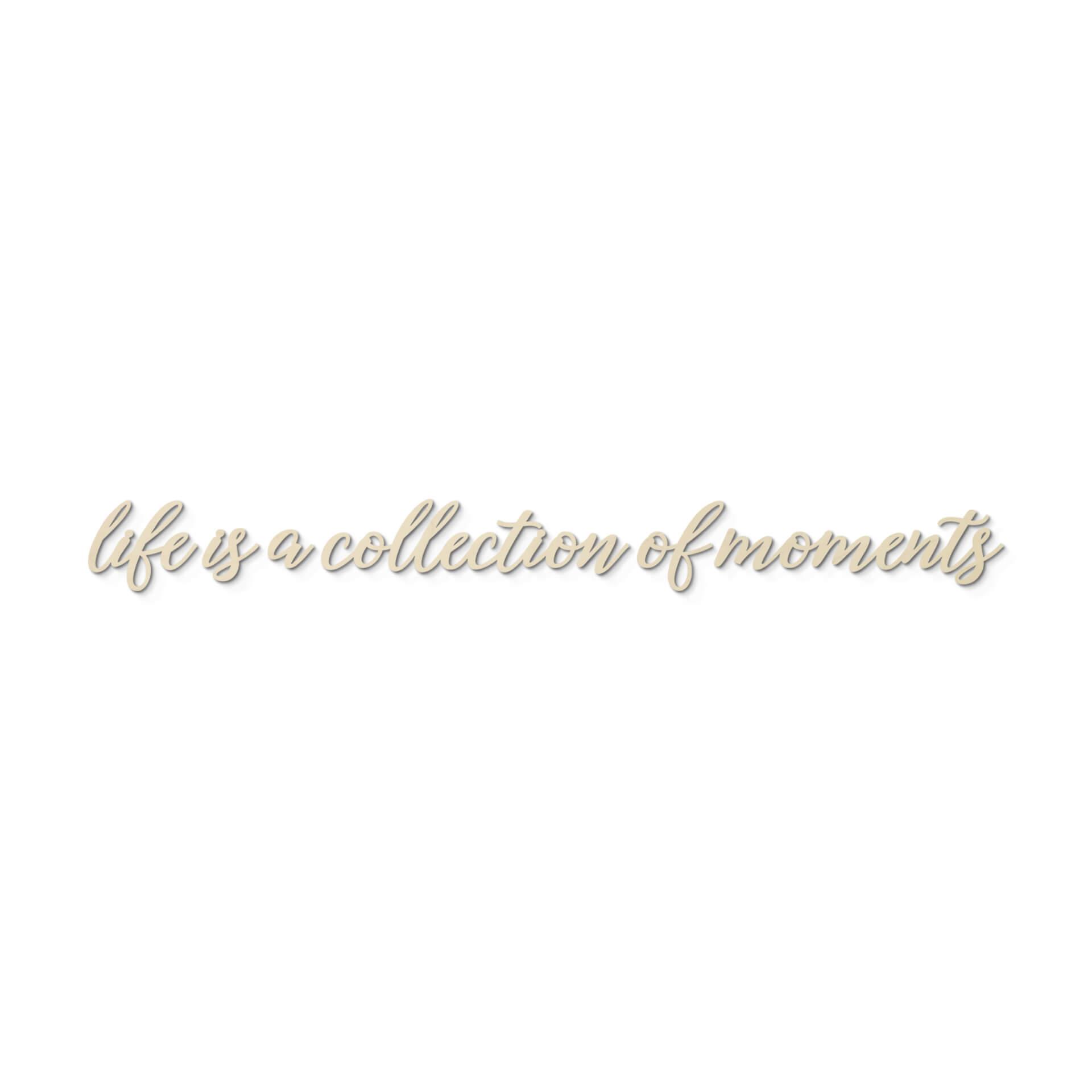 Scritta in legno -  Life is a collection