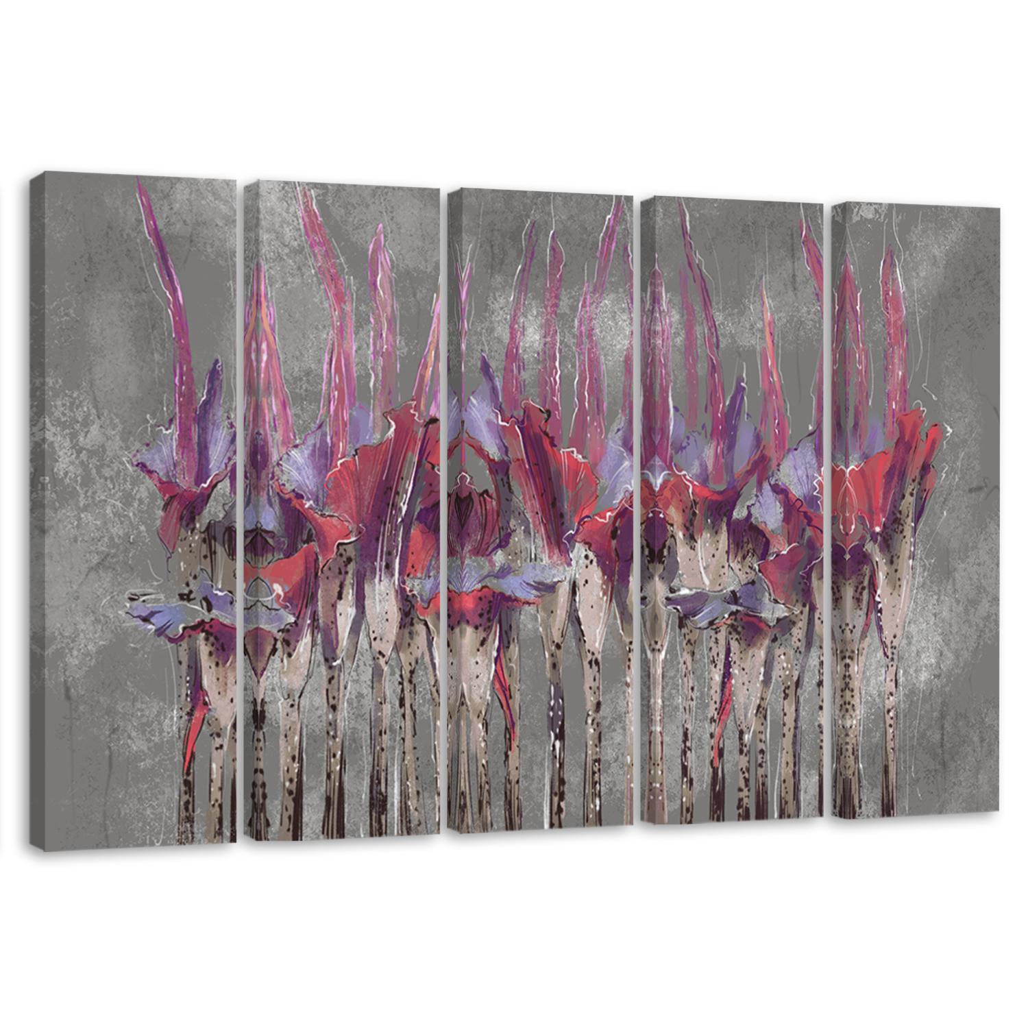 Lærred print 5 dele, planter blomster Simnitło