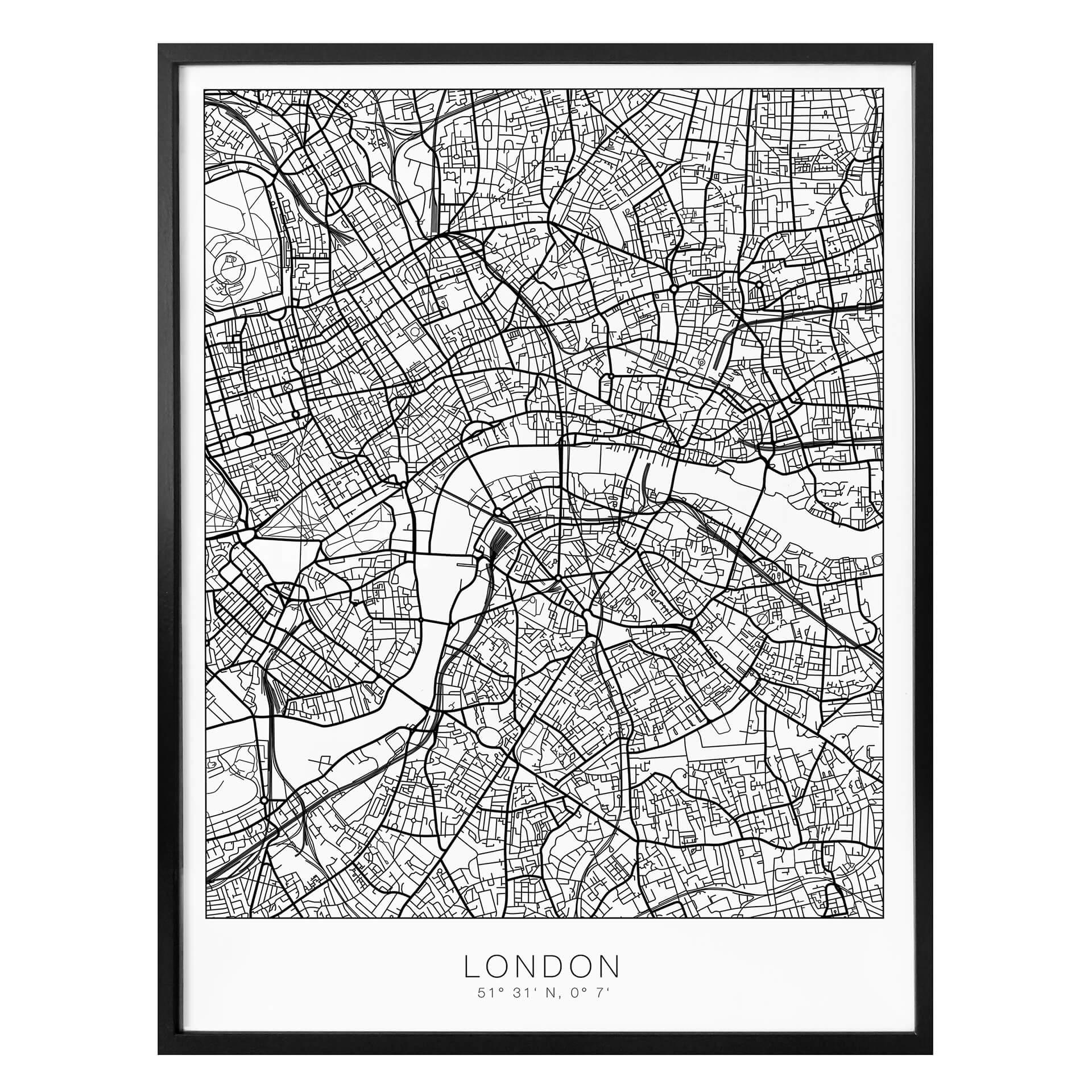 Póster mapa de Londres