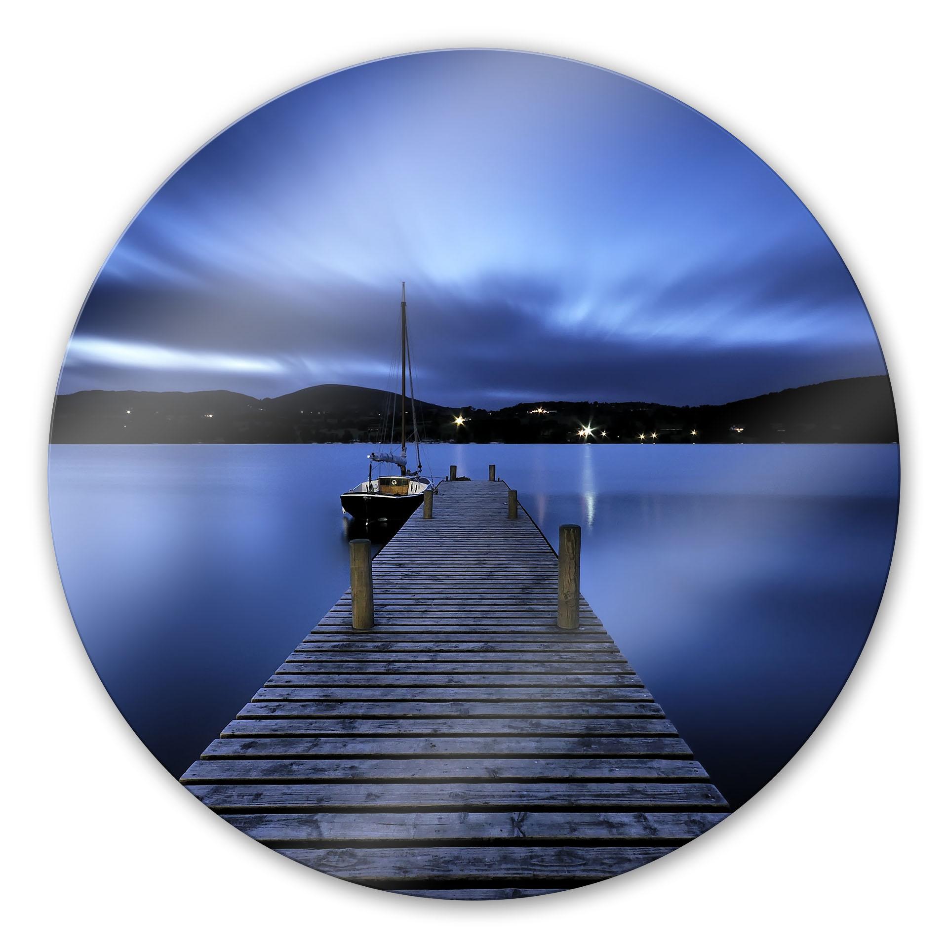 Glasbillede - Stille Sø - Rund