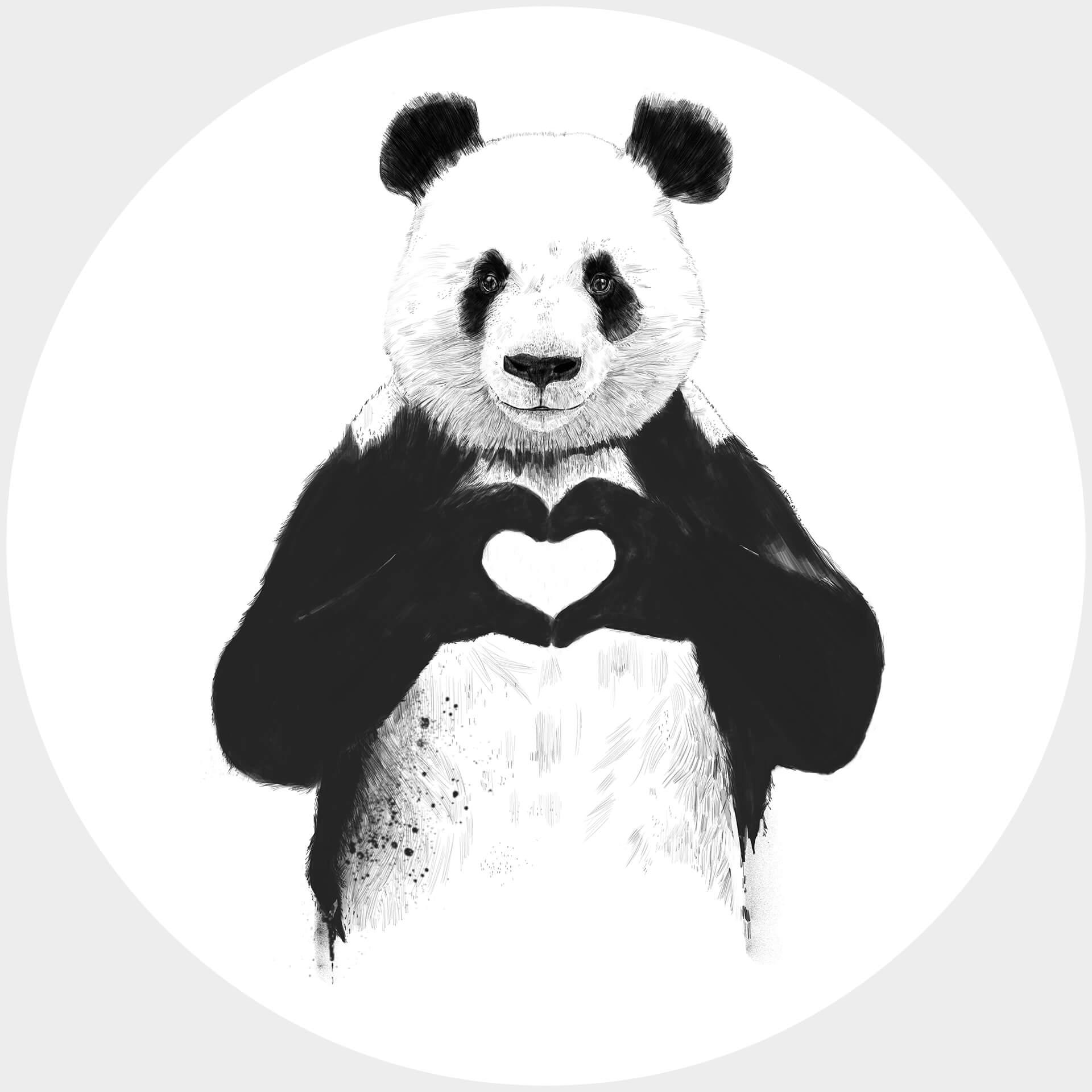 Behangcirkel Solti - Love is Everything - vliesbehang/zelfklevend vliesbehang