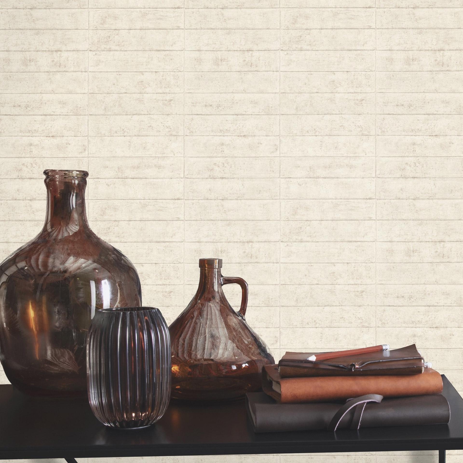 Tapet i betonlook, stentapet Factory beige