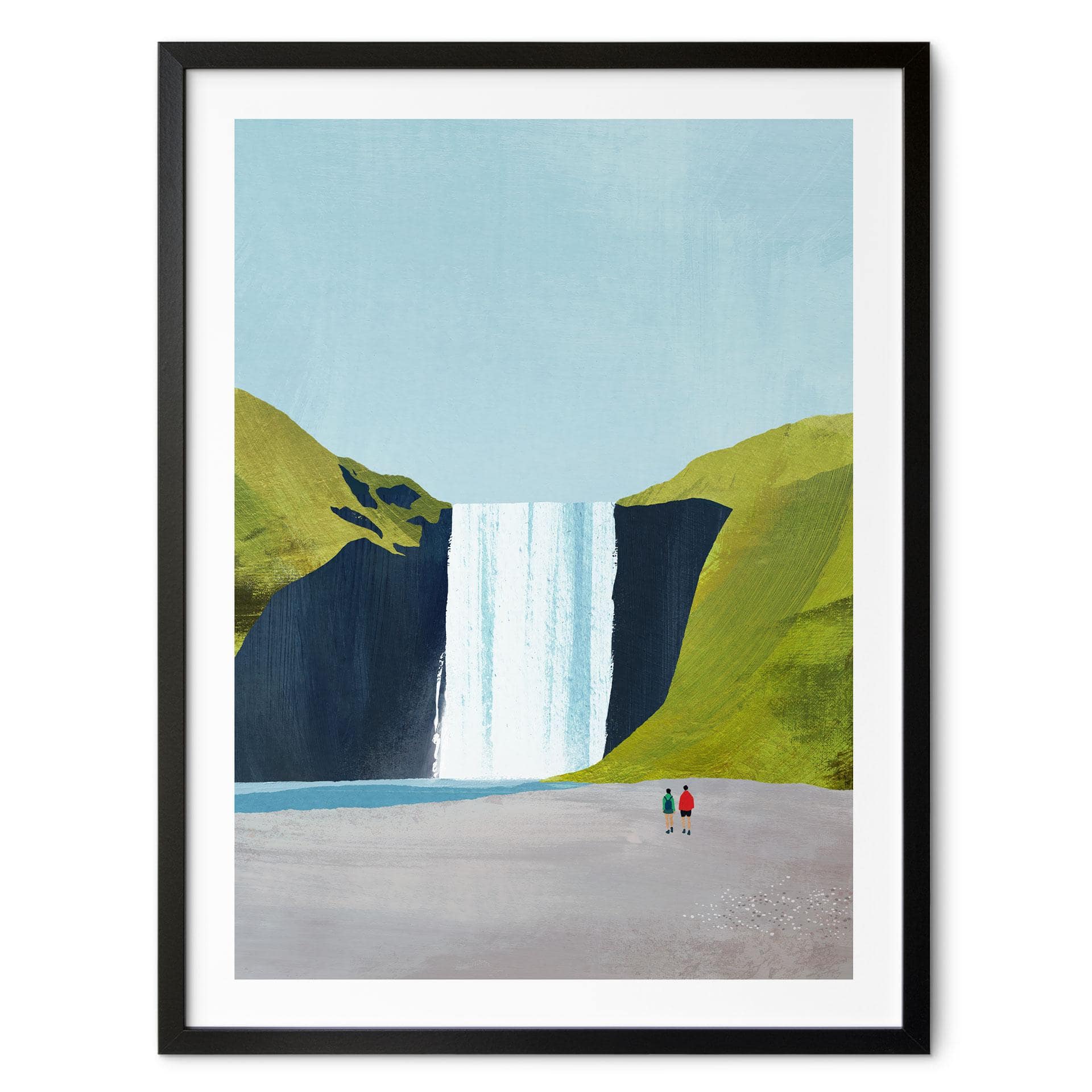 Poster Waterval in de bergen - Rivers