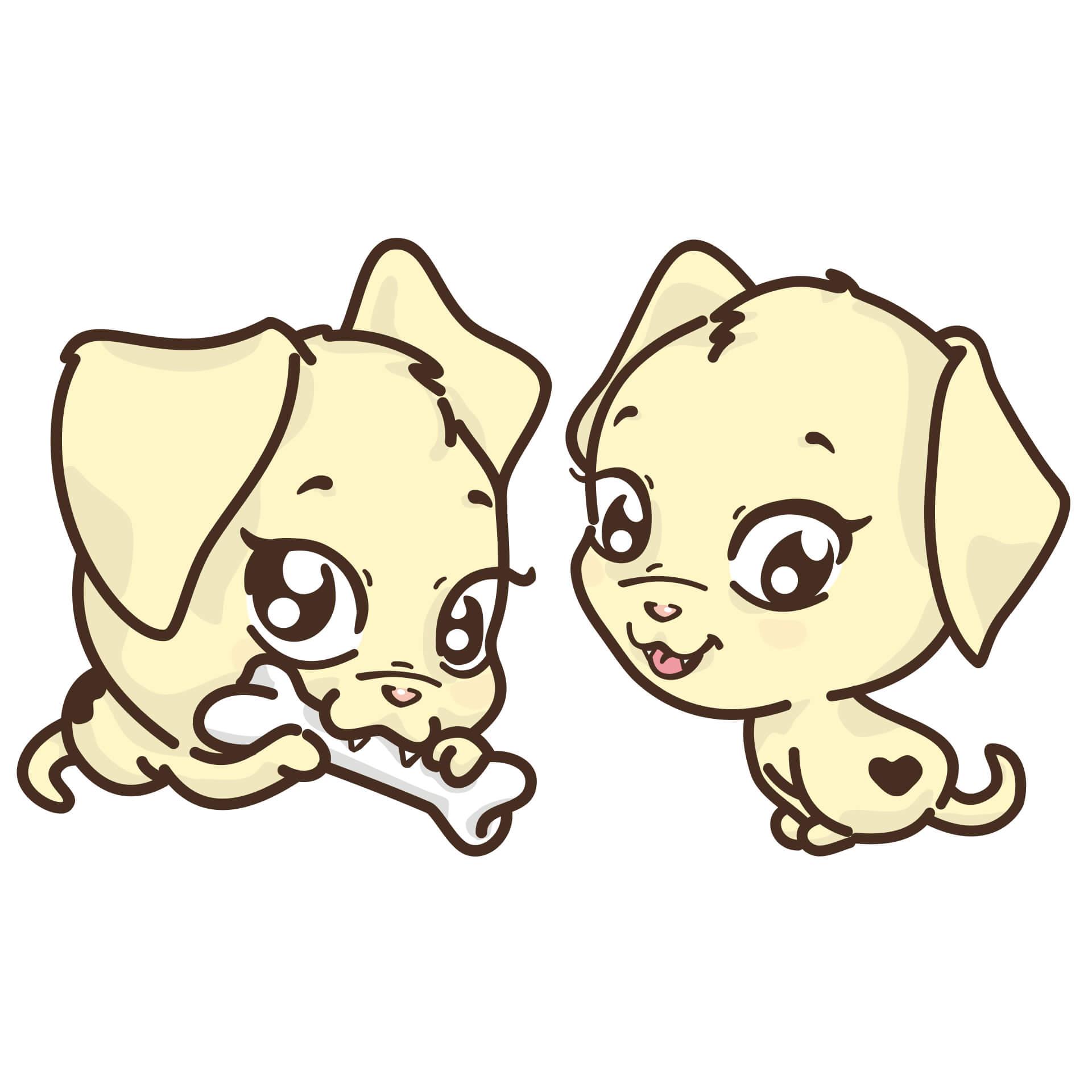 Muursticker Cute Puppy