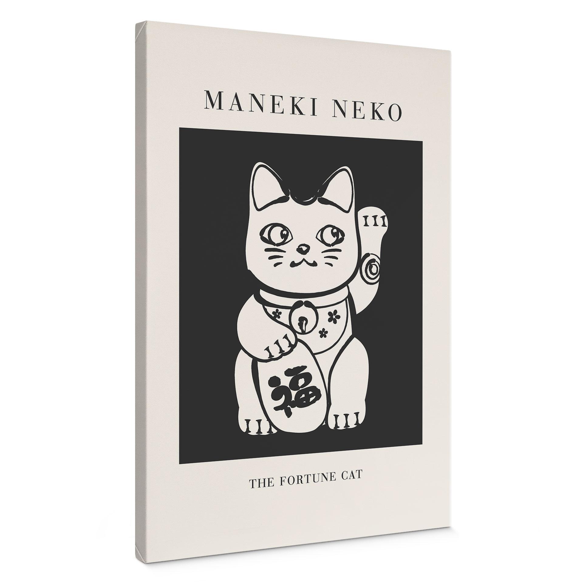 Leinwandbild Maneki Neko - Die Glückskatze - KsanaKalpa