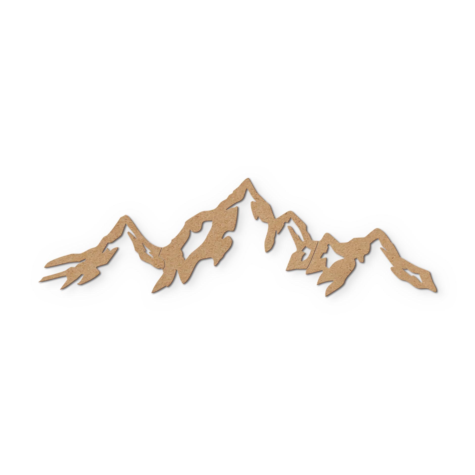 Decoro in legno “Panorama montano” - MDF naturale