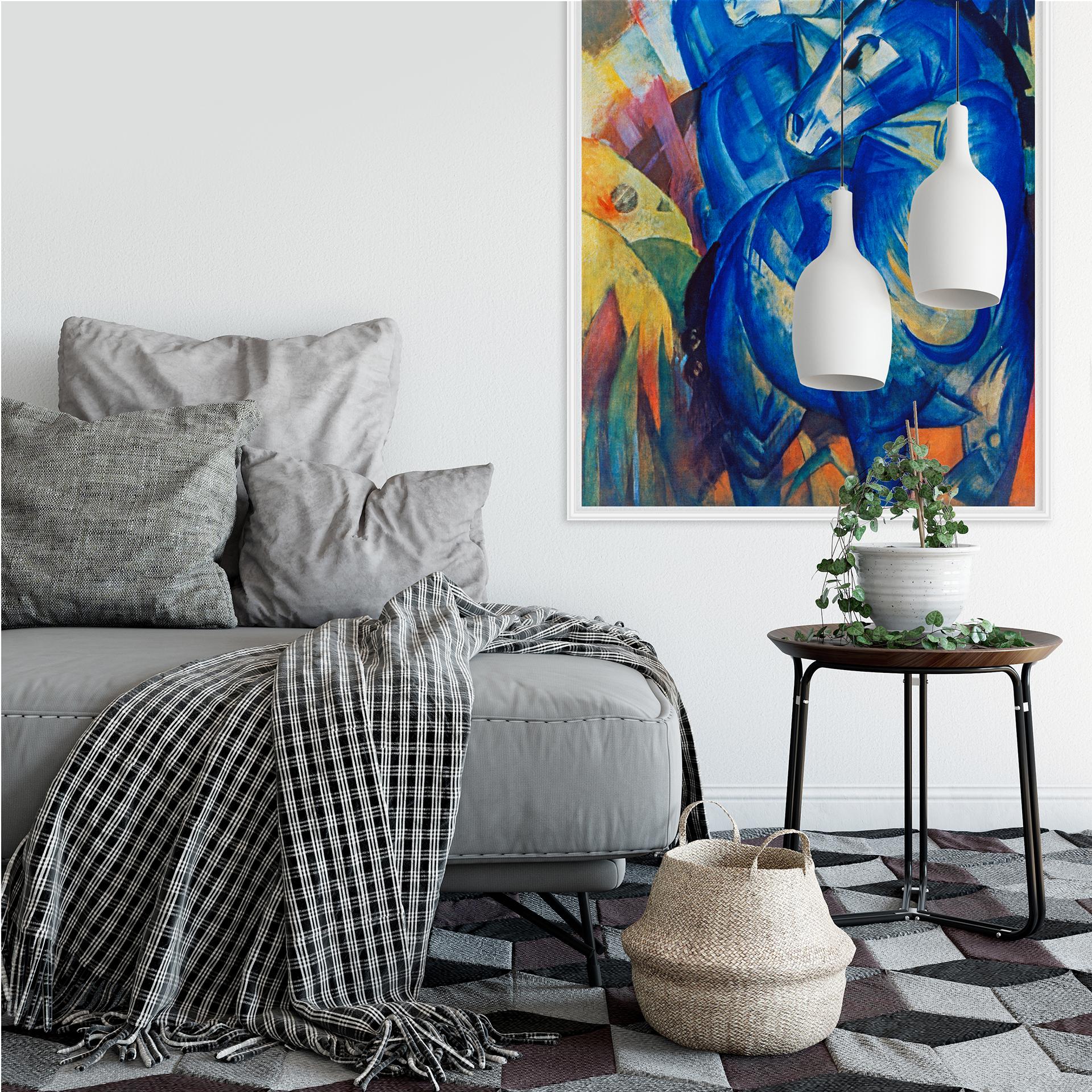 Zelfklevende Poster - Marc - Blue Horse
