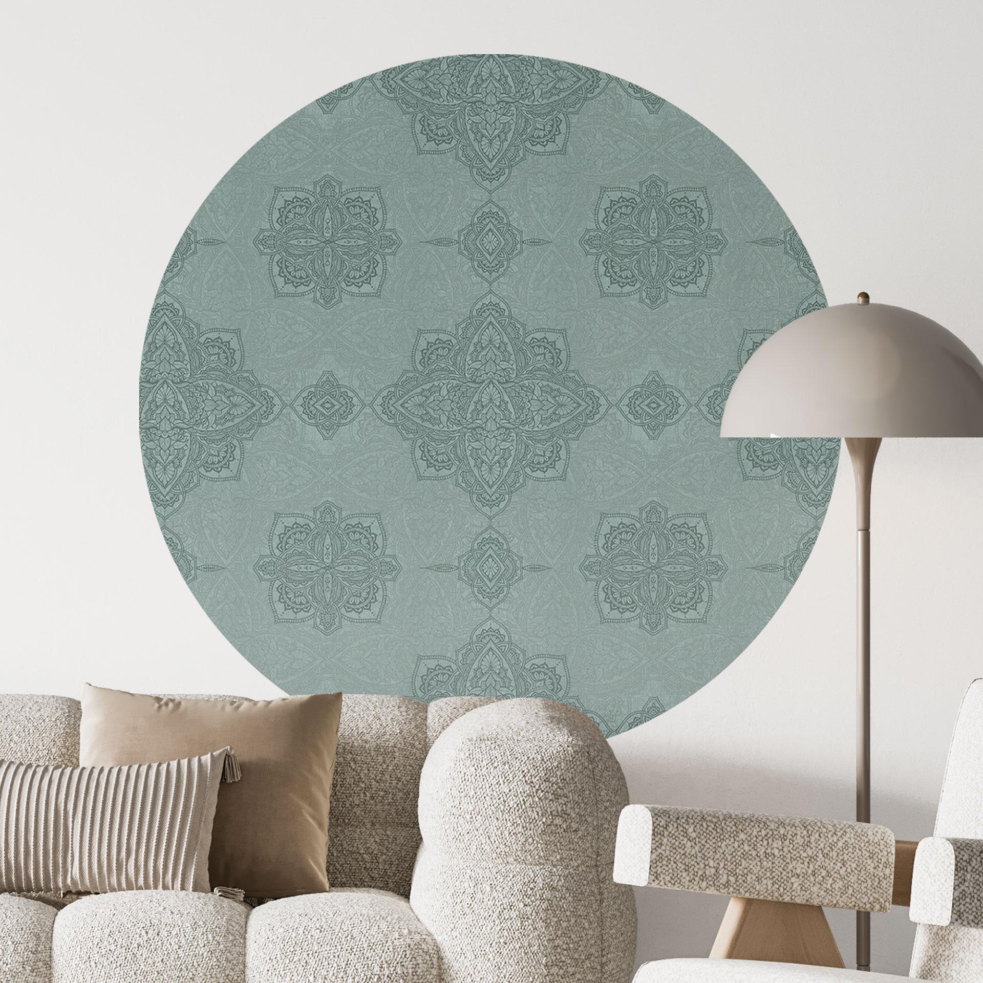 Wallsticker Mønster Marrakech grøn - Bloomery Decor - Rund