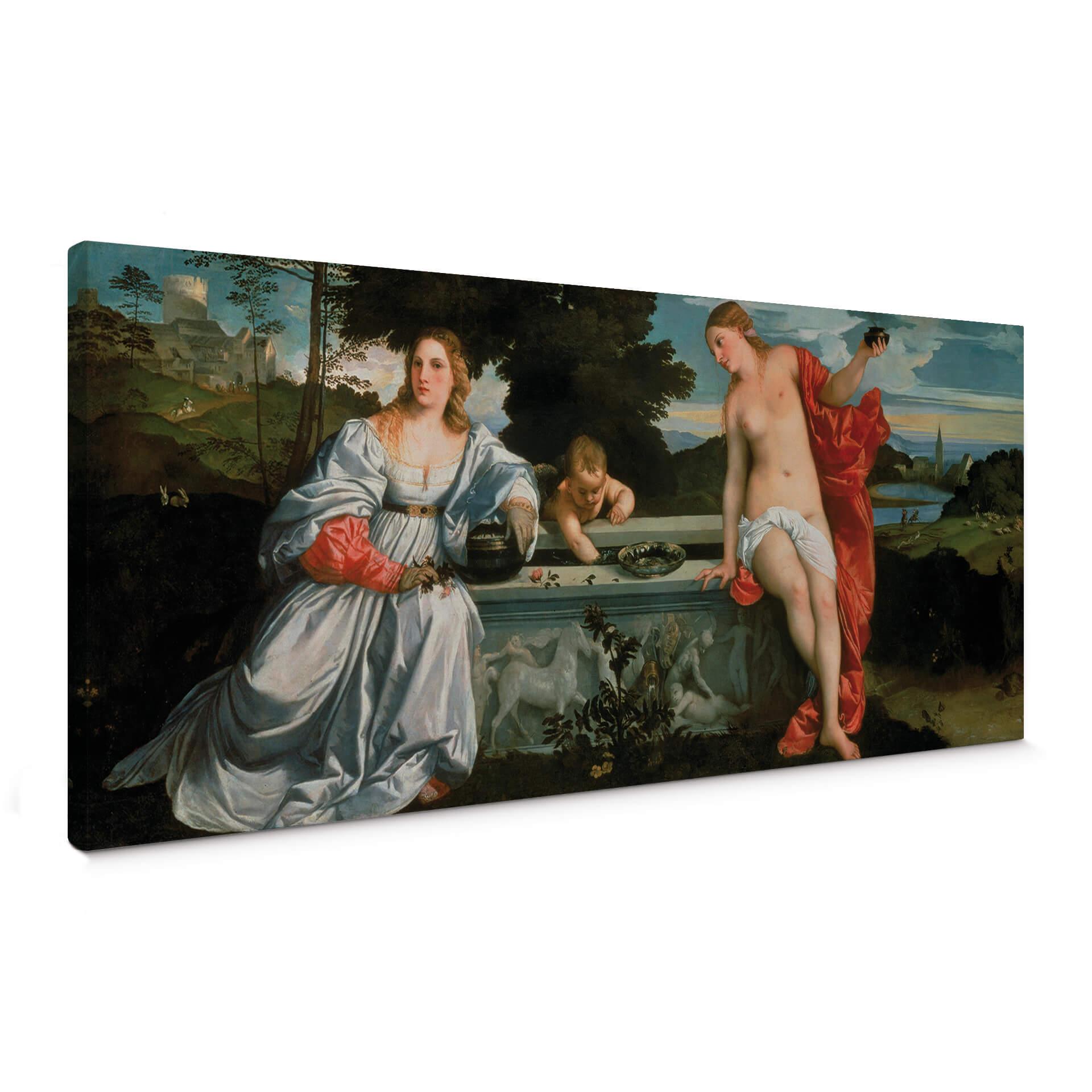 Lienzo de Tiziano - Amor celestial y terrenal