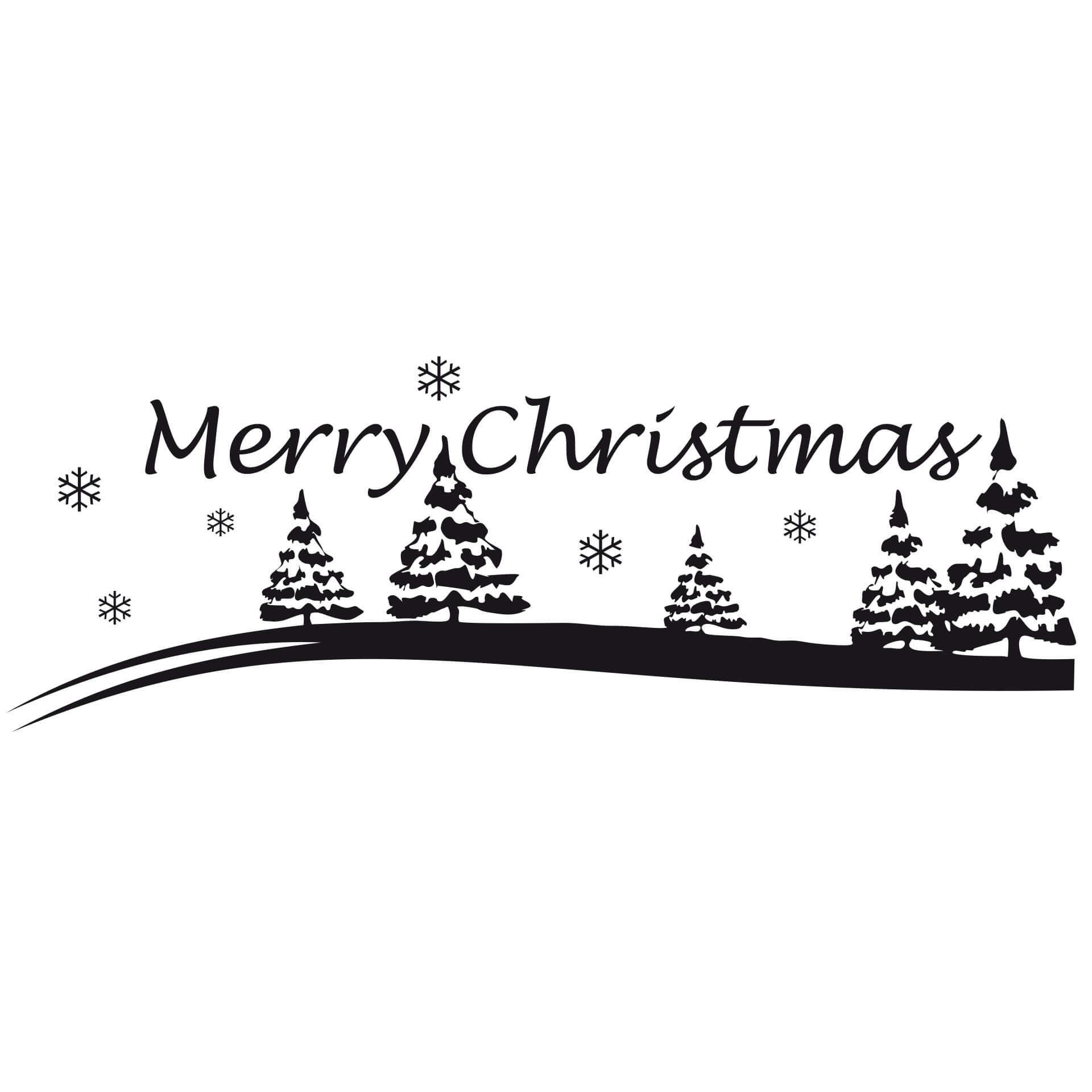 Merry Christmas paesaggio invernale