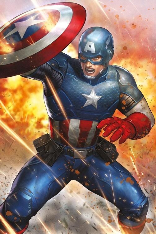 Poster, film poster Captain America - Under Fire 61x91,5 cm