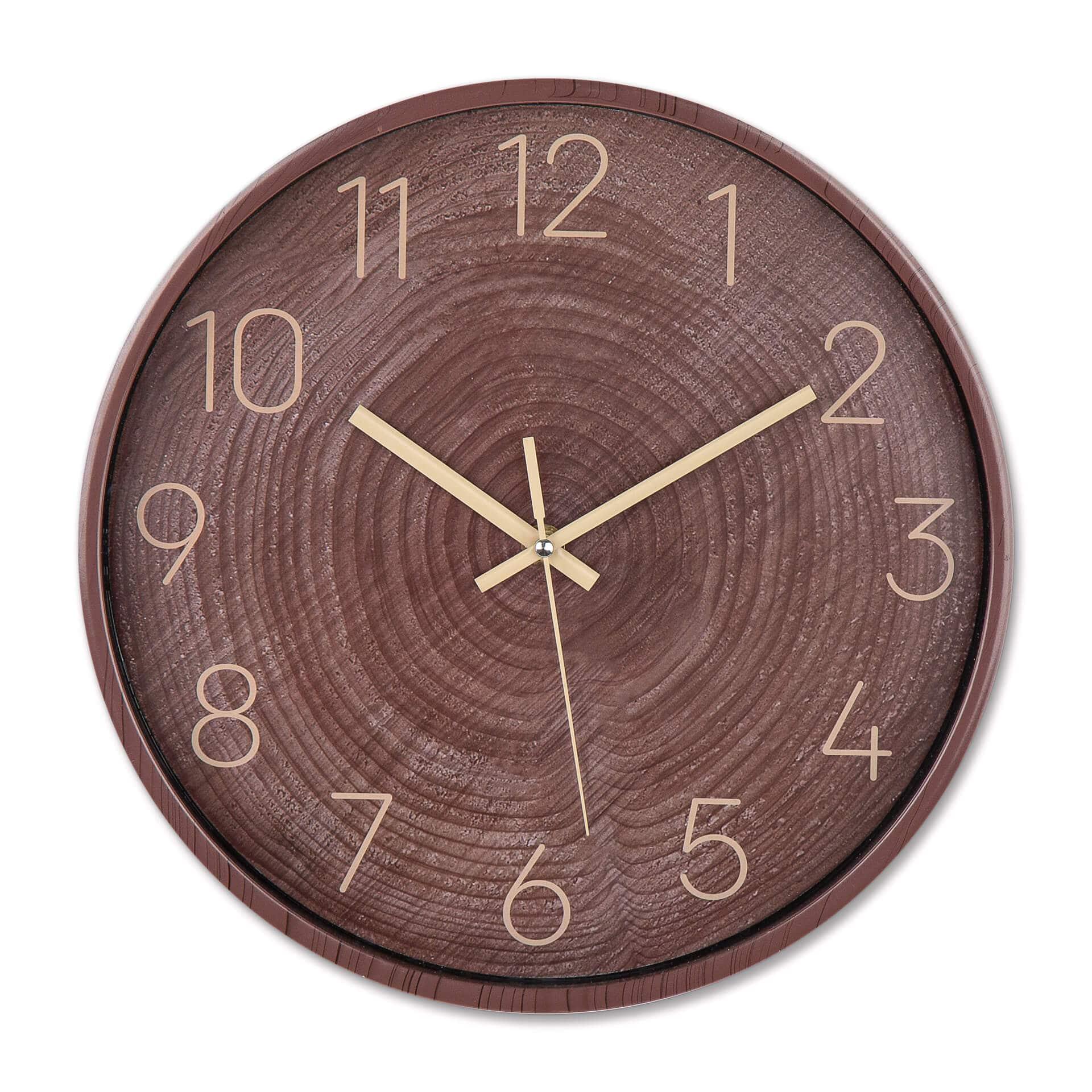 Wanduhr Baumstamm in Holzoptik Ø30 cm