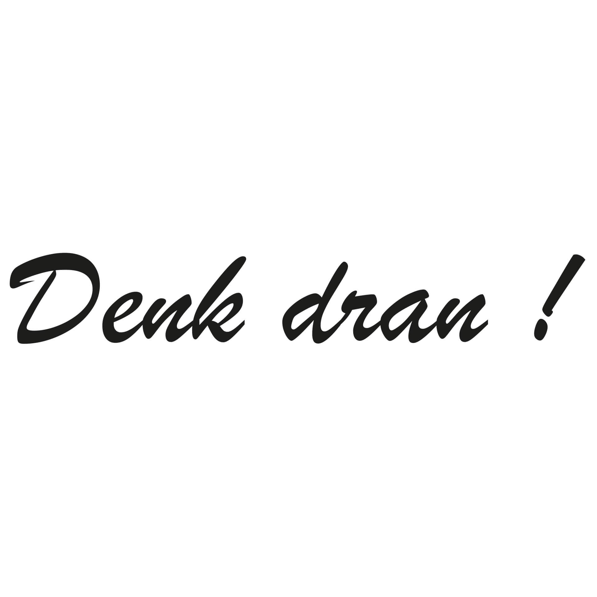 Wandtattoo Denk dran!