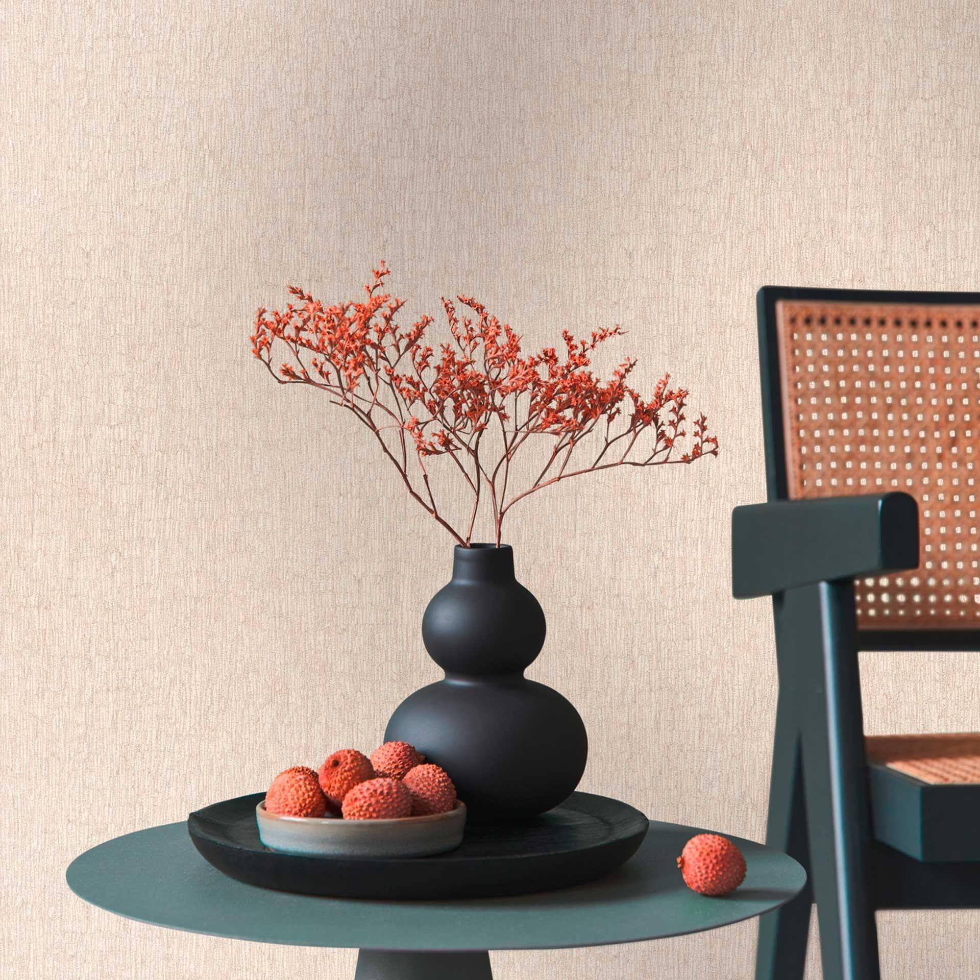 Moderne design tapet creme - Elegant ikke-vævet tapet med tekstur