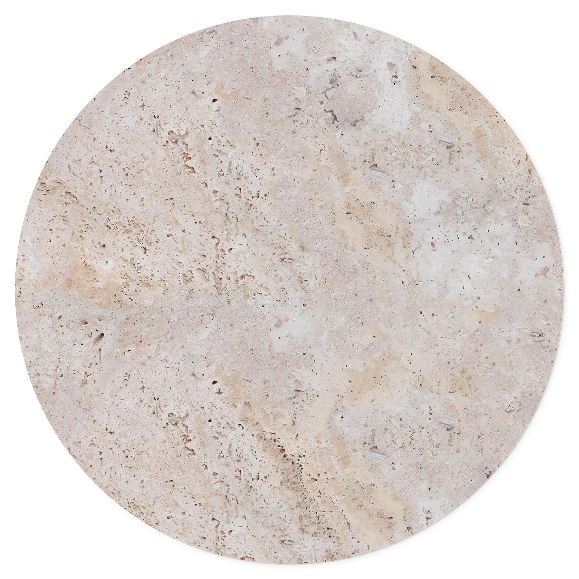 Adesivo murale Texture di un muro di pietra beige - Pictufy Studio - Round