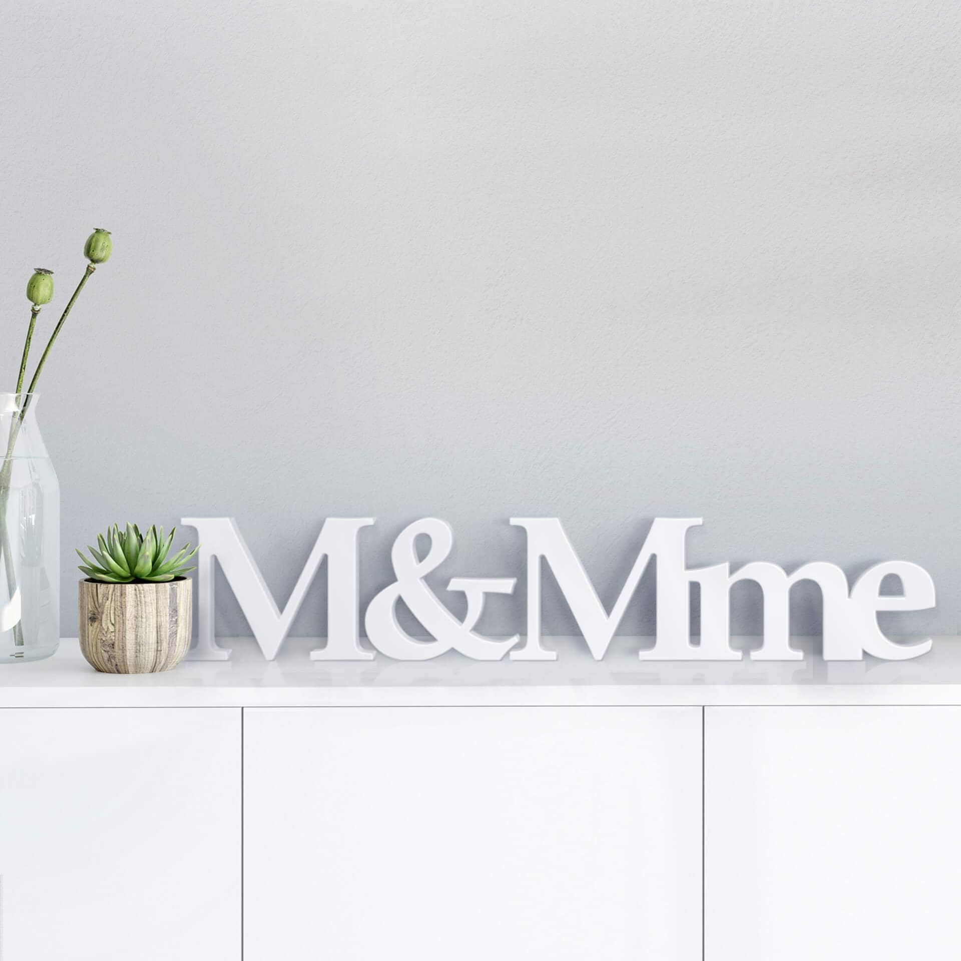 Lettre décorative - 3D M&Mme