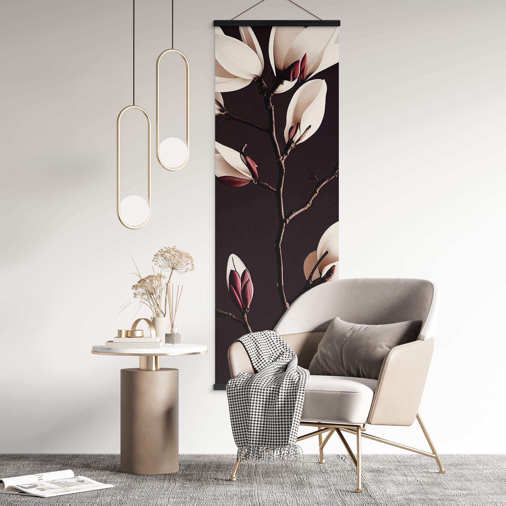 Obraz z tkaniny Szlachetne kwiaty magnolii - Panorama banerów kwiatowych - Treechild