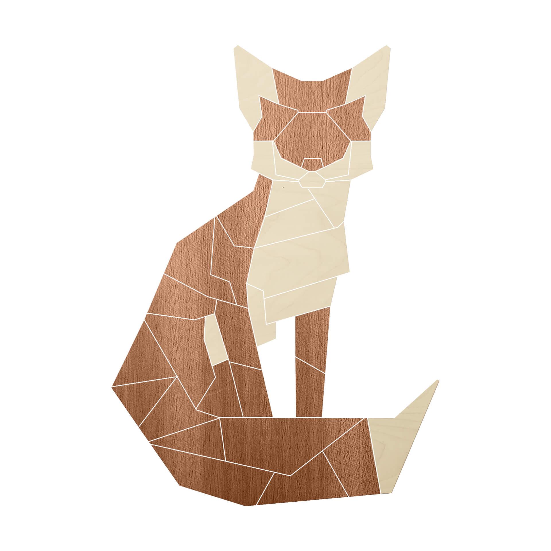 puzzle de madera 3D decorativo de animal zorro