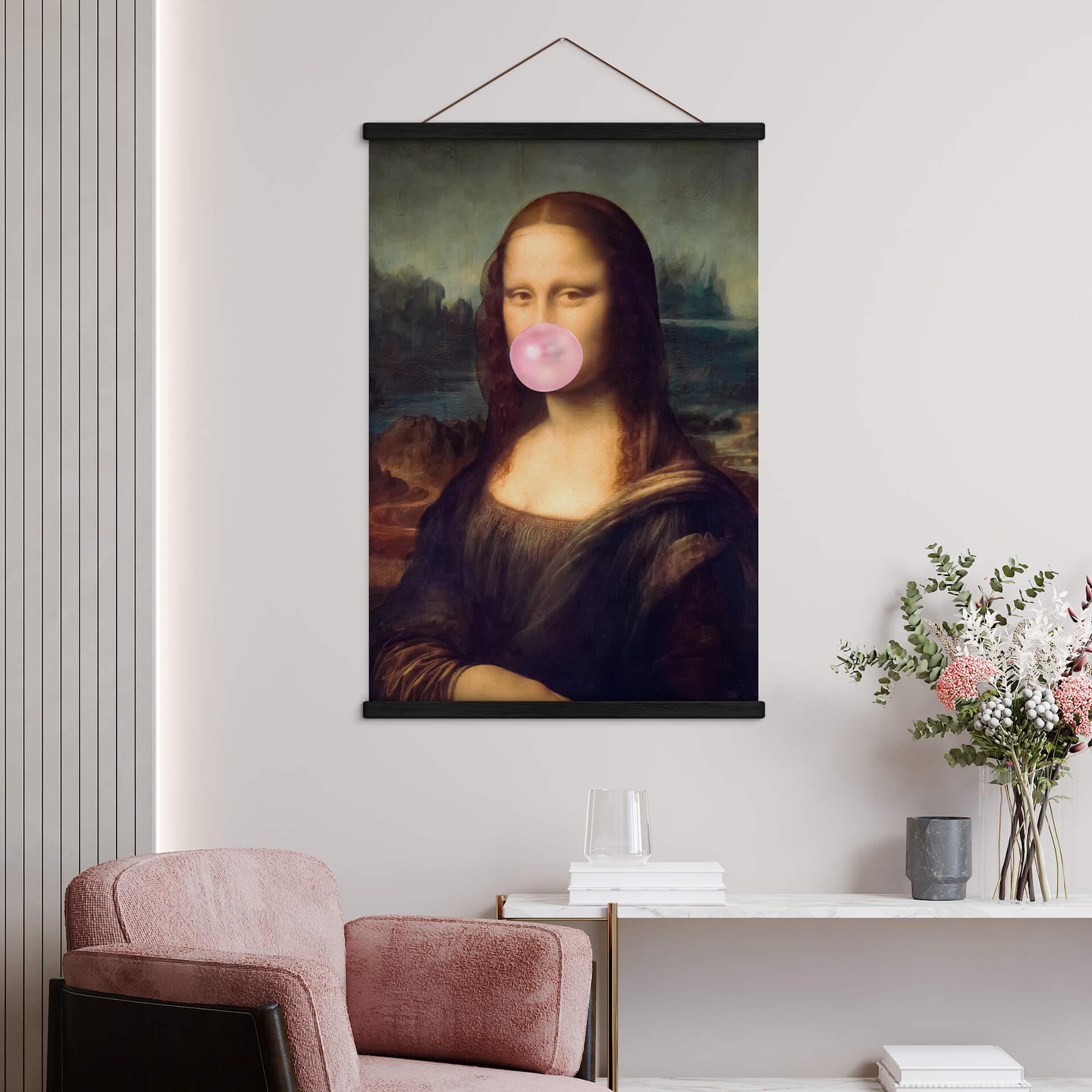Obraz z tkaniny Taudalpoi - Mona Lisa z gumą do żucia