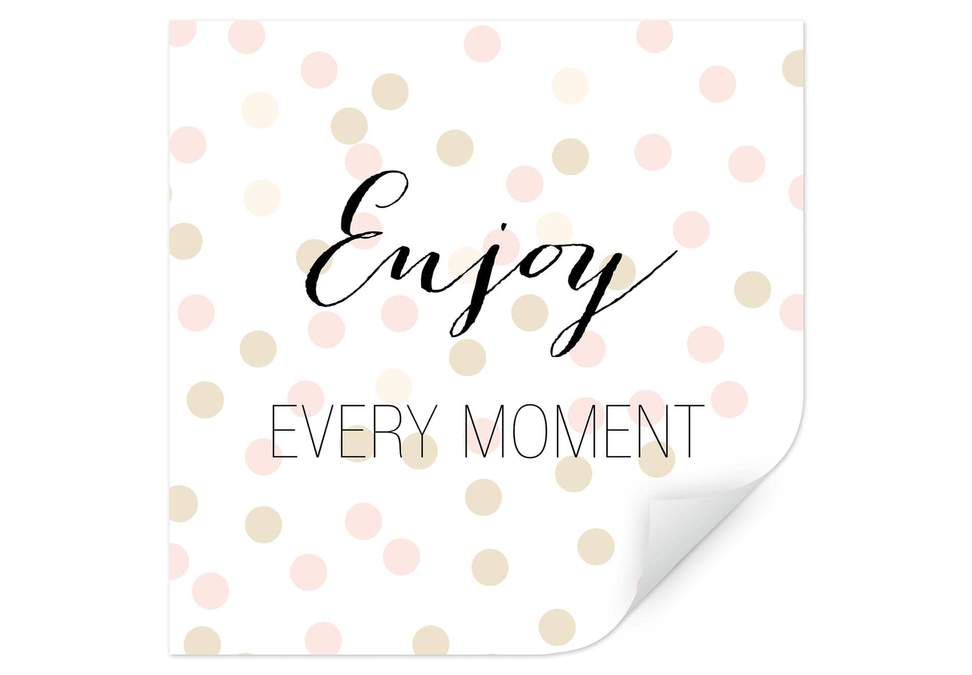 Muurprint Confetti & Cream – Enjoy every moment