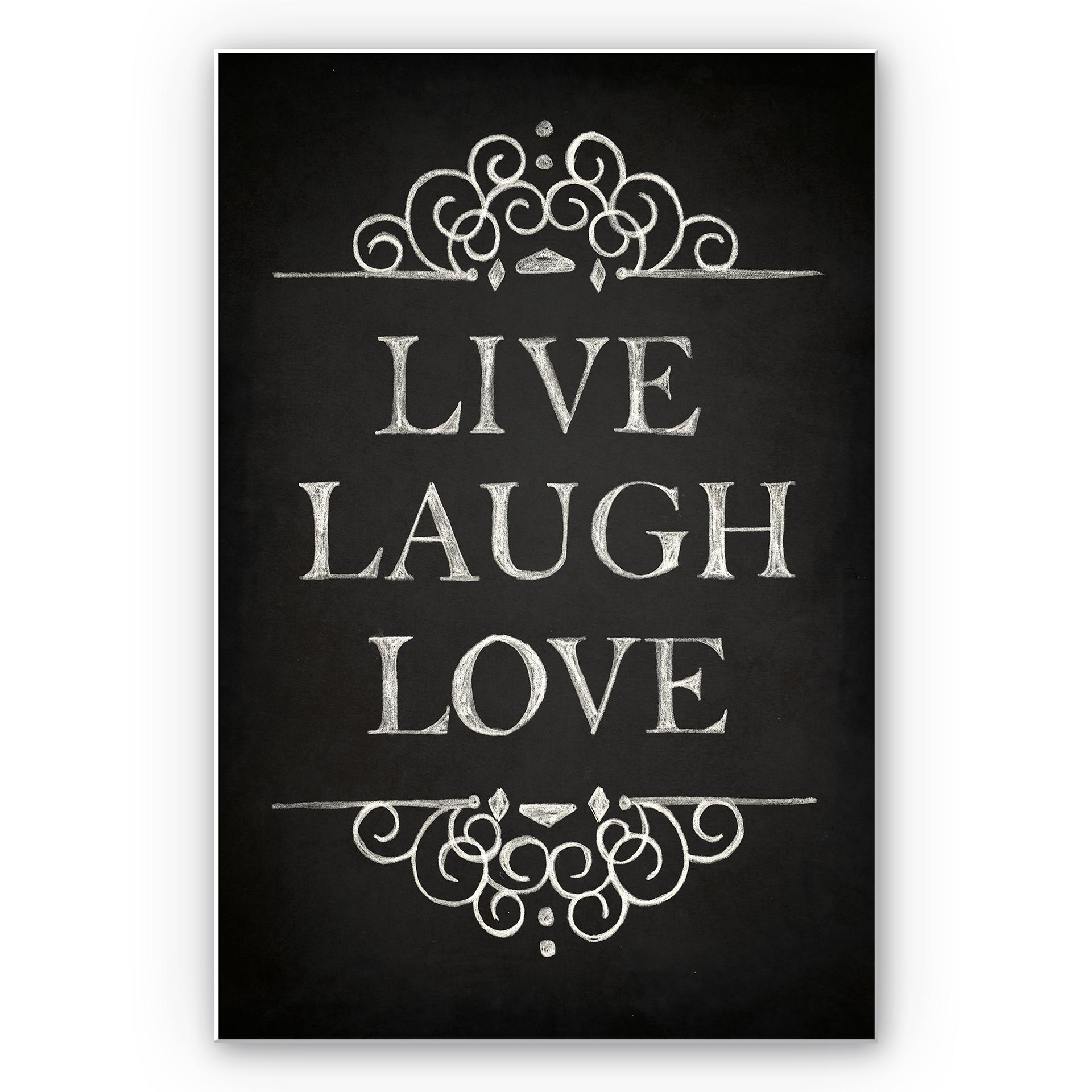 Tableau Forex - Tableau en mousse PVC dure - Live Laugh Love