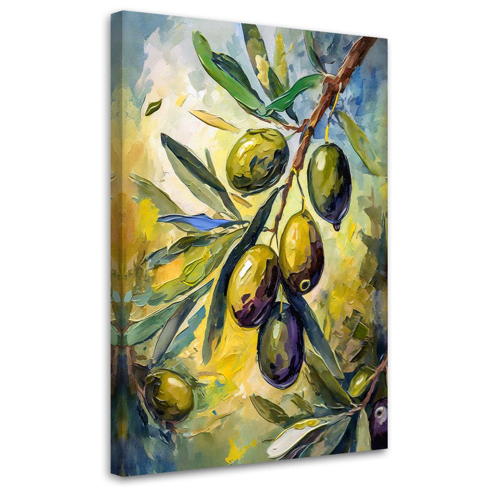Leinwandbild Oliven acryl handgemalt