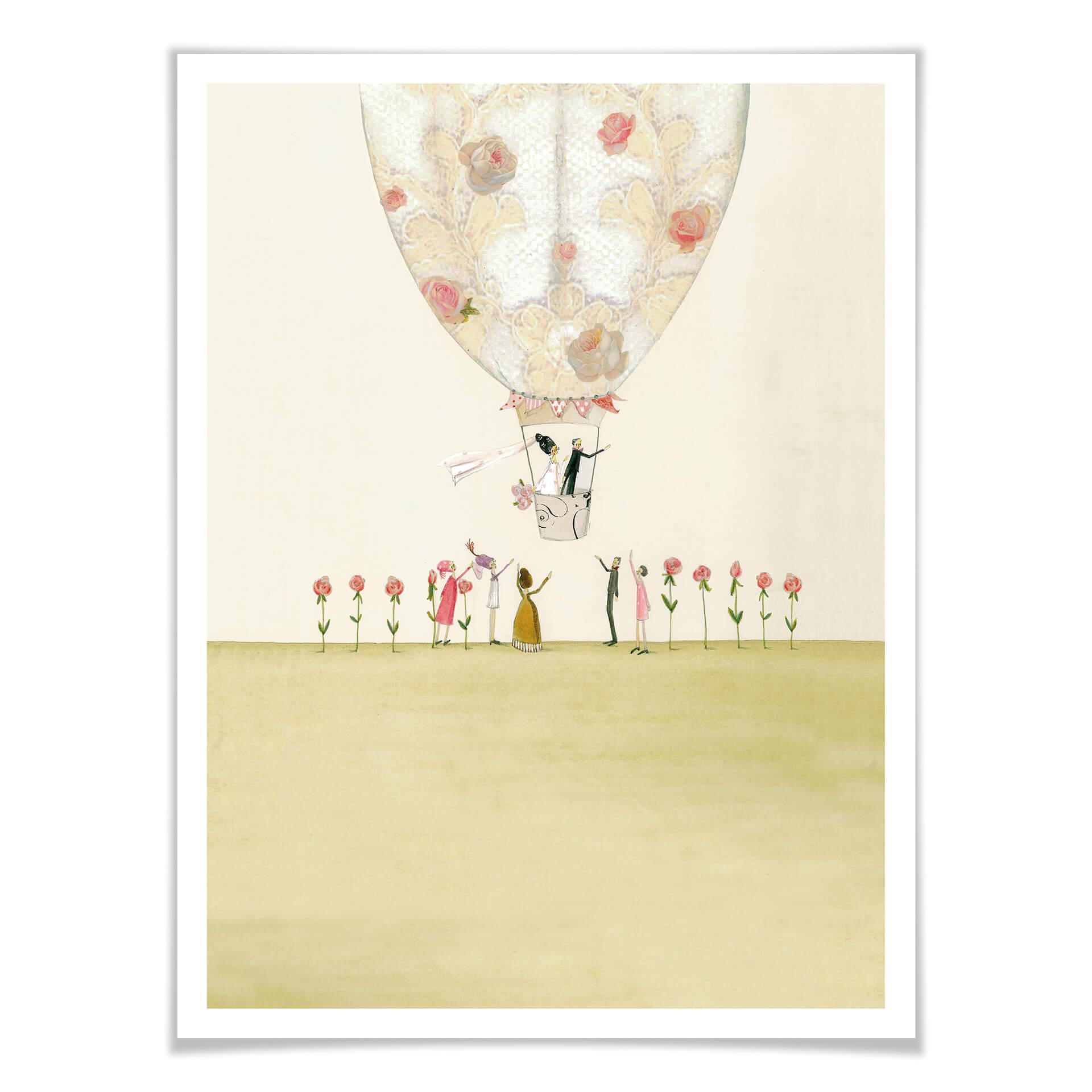 Plakat Leffler - Balon ślubny