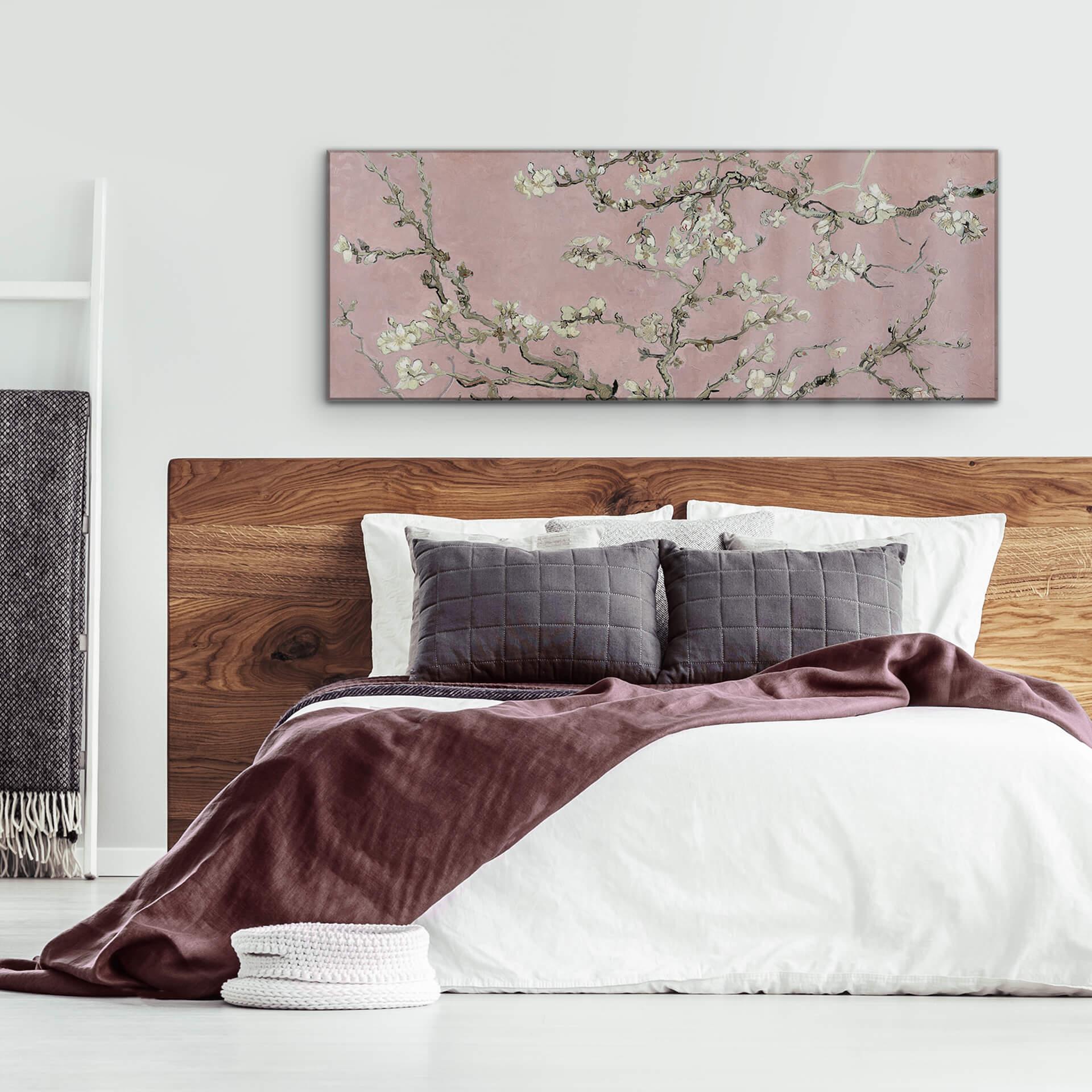 Akrylbillede van Gogh - Mandelblomst Rosé - Panorama