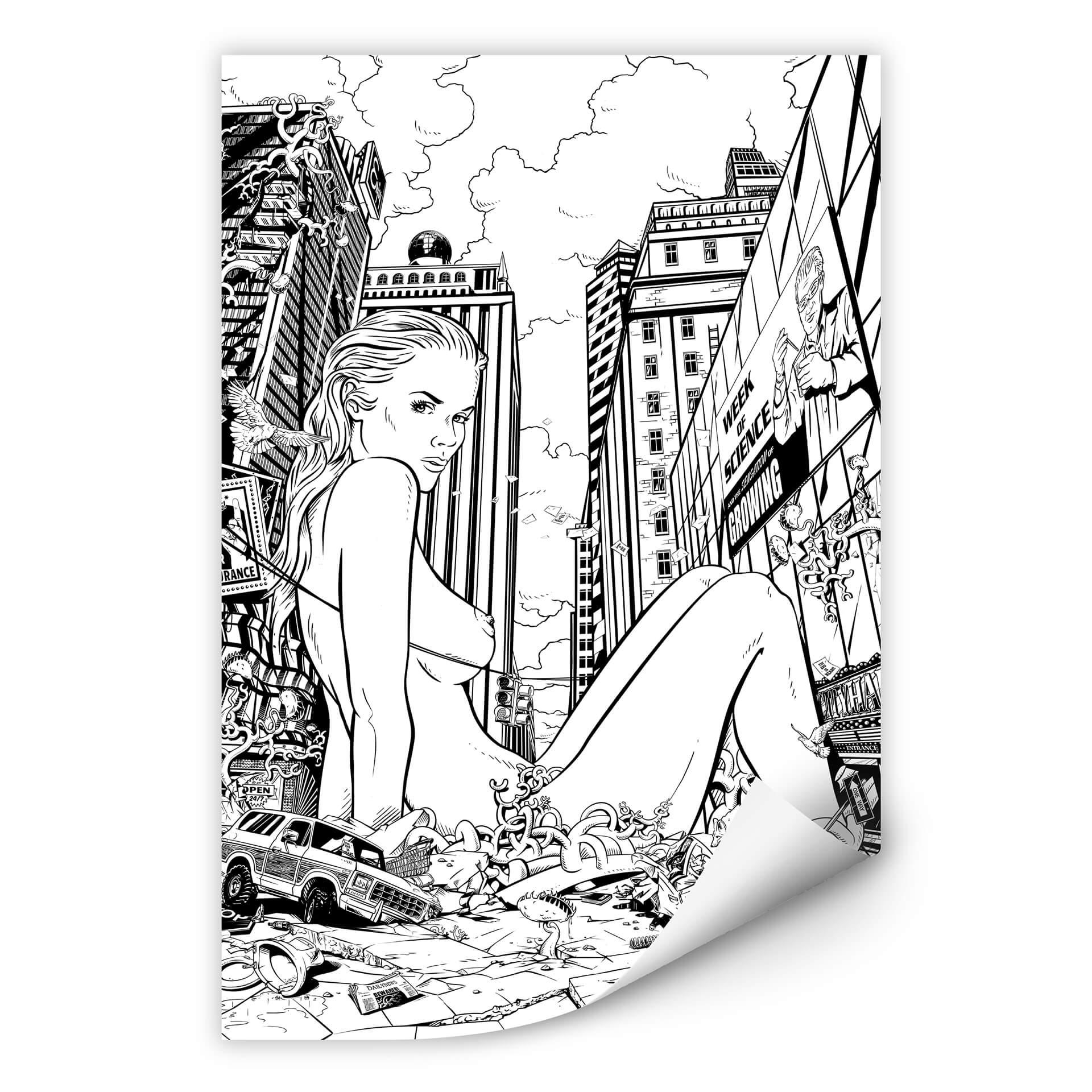 Wallprint Drawstore - Desaster Pin Up Plants