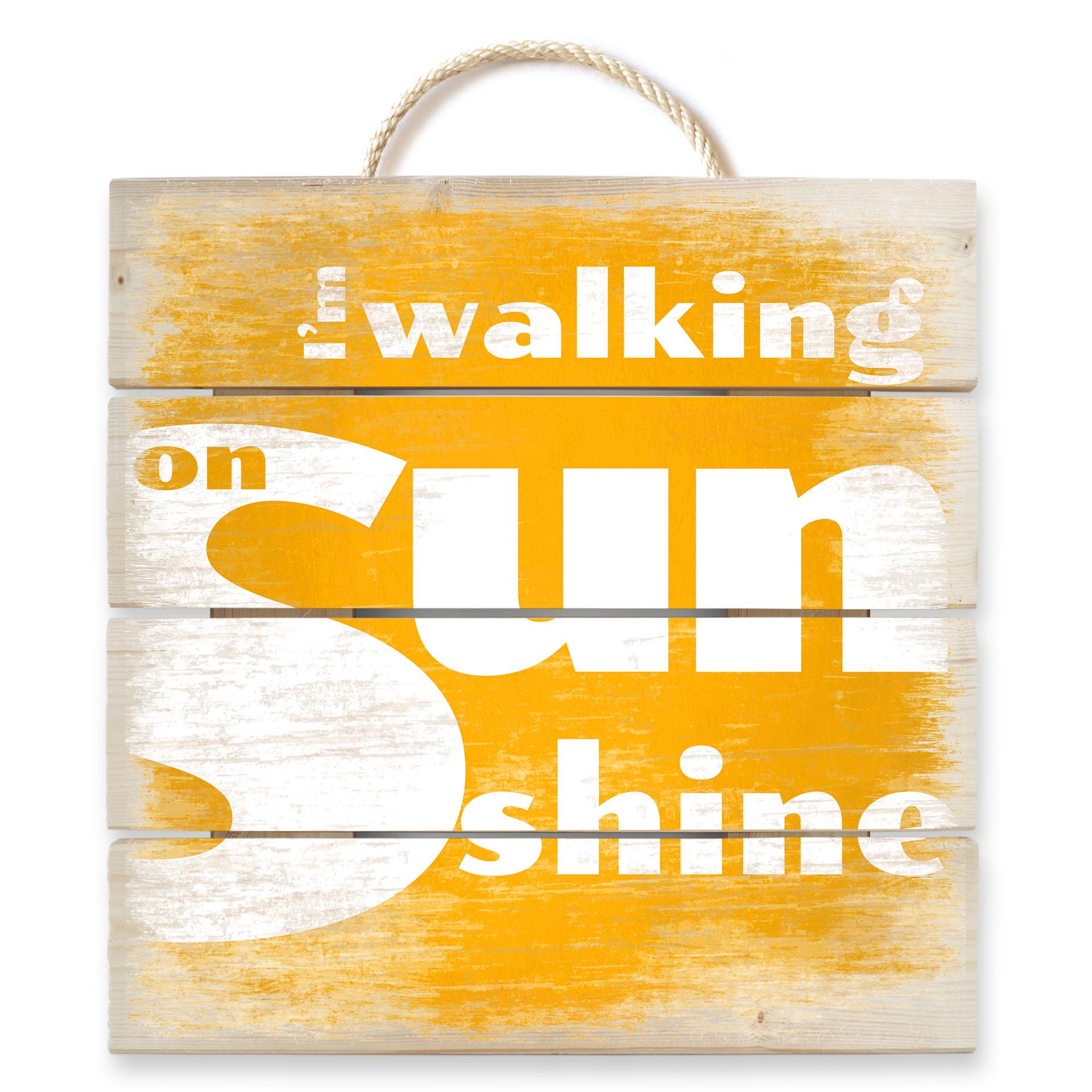 Obraz drewniany Walking on Sunshine - 40x41,5 cm
