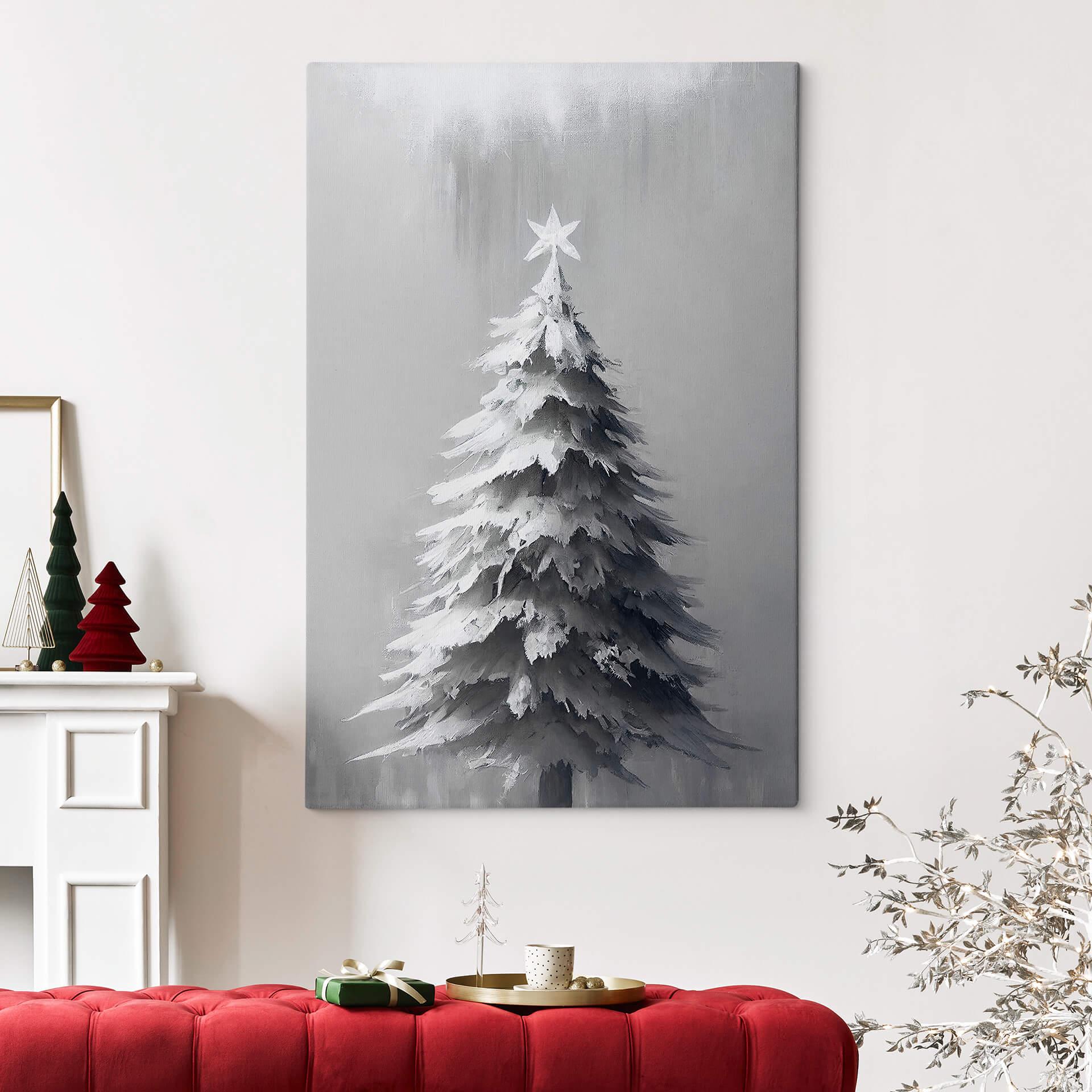 Lærredsprint - Sneklædt juletræ - Treechild
