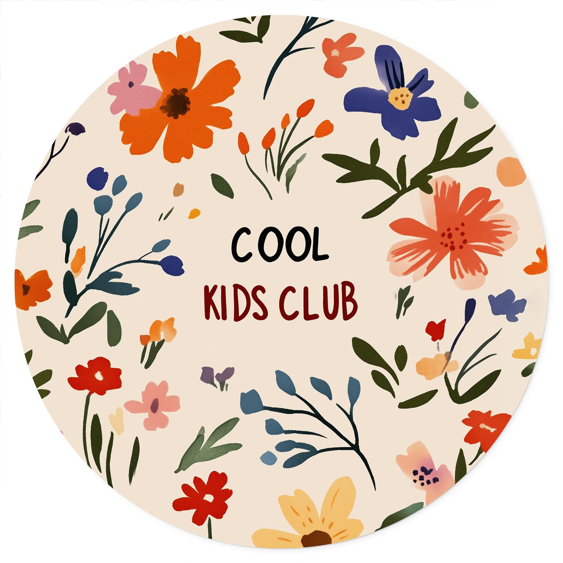 Adesivo murale Cool Kids Club Fiori colorati - Treechild - Rotondo