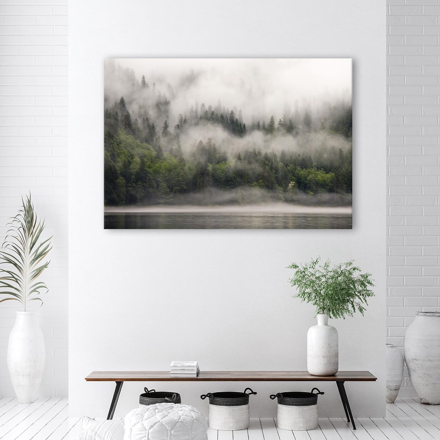Canvasbillede, Skov i tåge