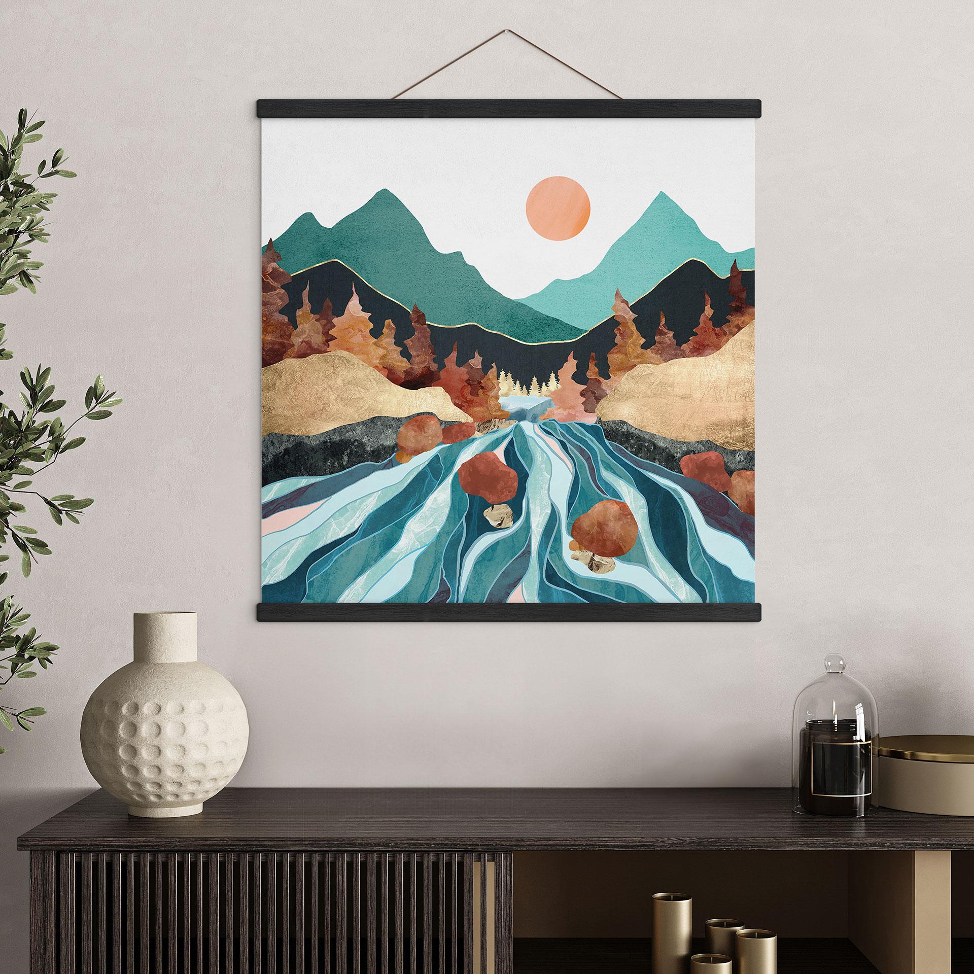 Tekstil plakat Bjergland flod - SpaceFrog Designs