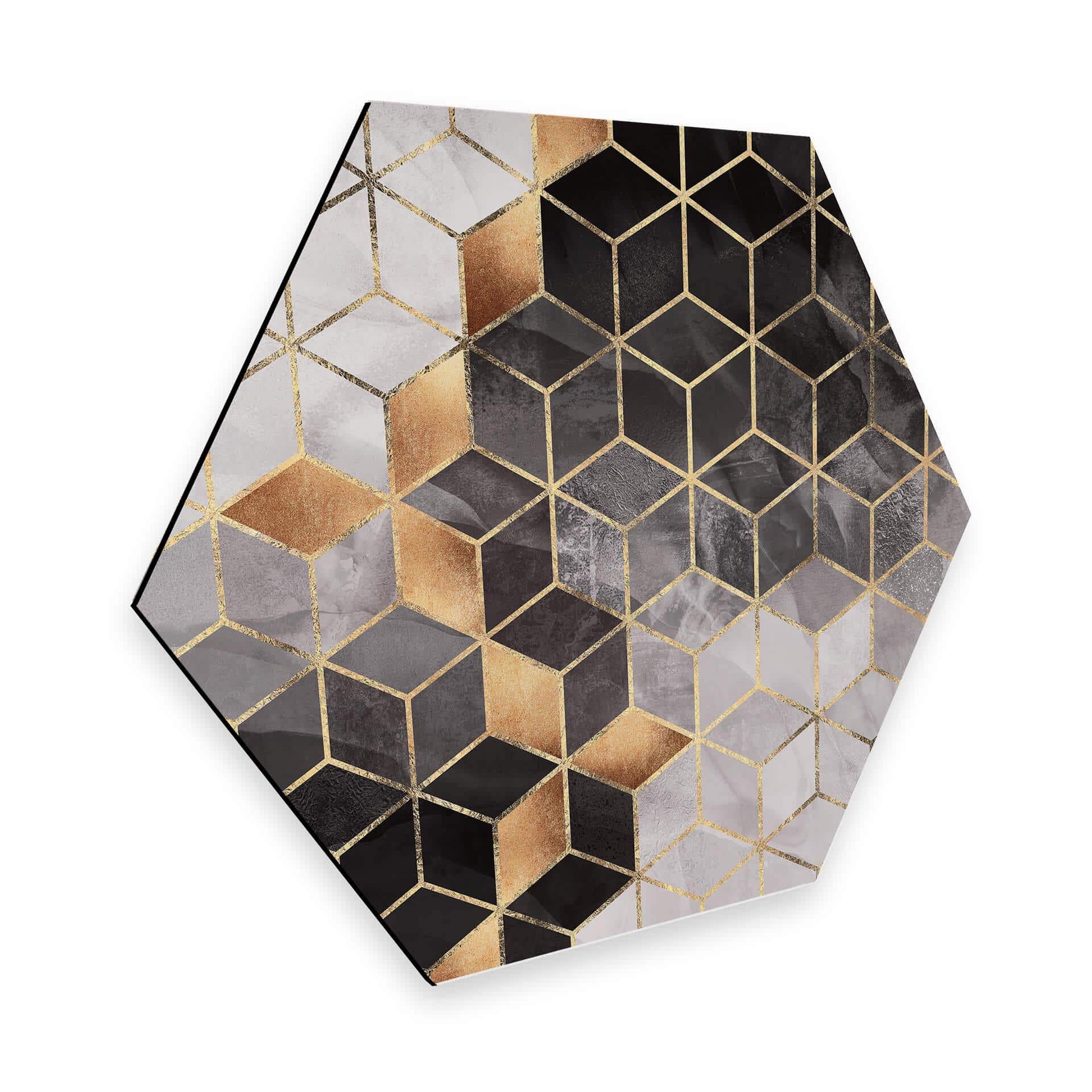 Hexagon Dibond Fredriksson - Smoky Cubes