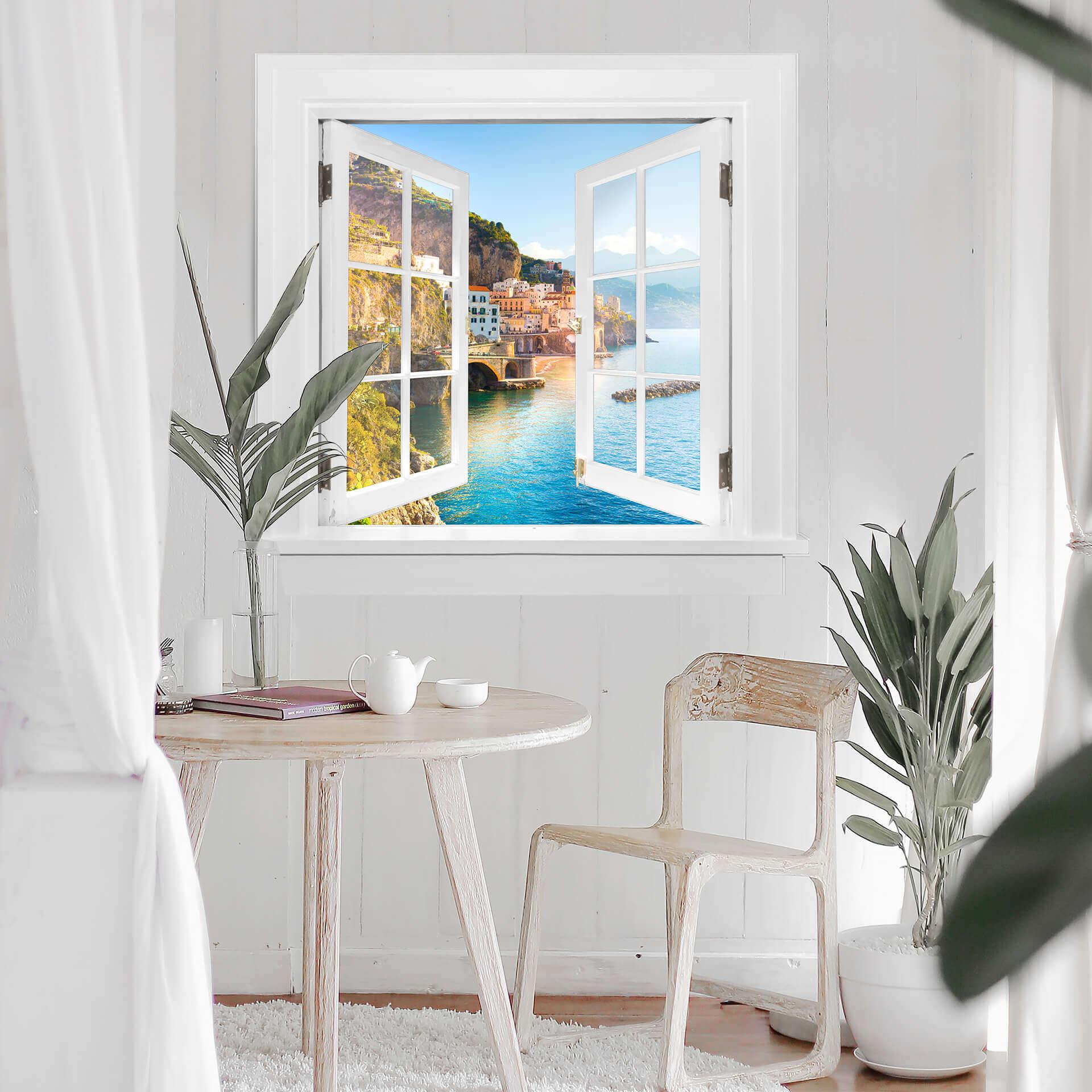 3D Wallsticker vindue firkantet - Campania i Italien