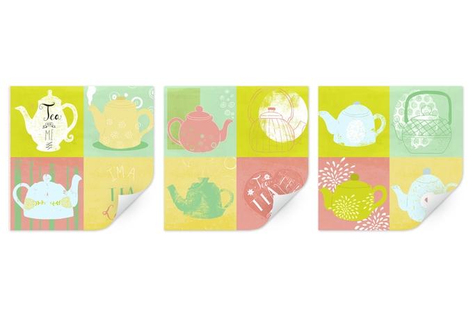 Wallprint Loske - Tea Time (3-teilig)