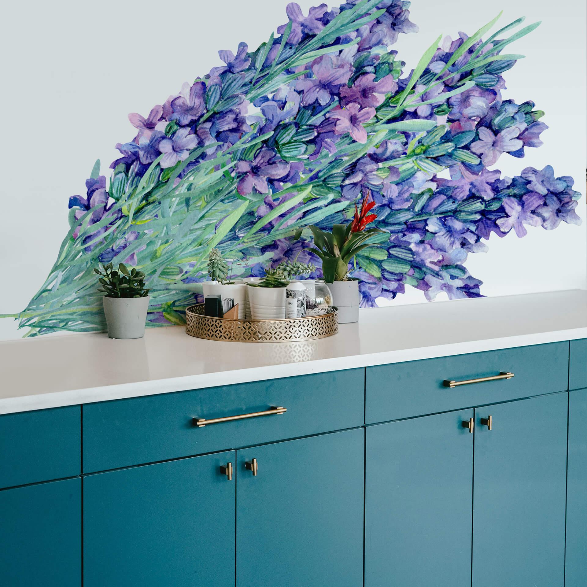 Wallsticker - XXL Lavendelbuket