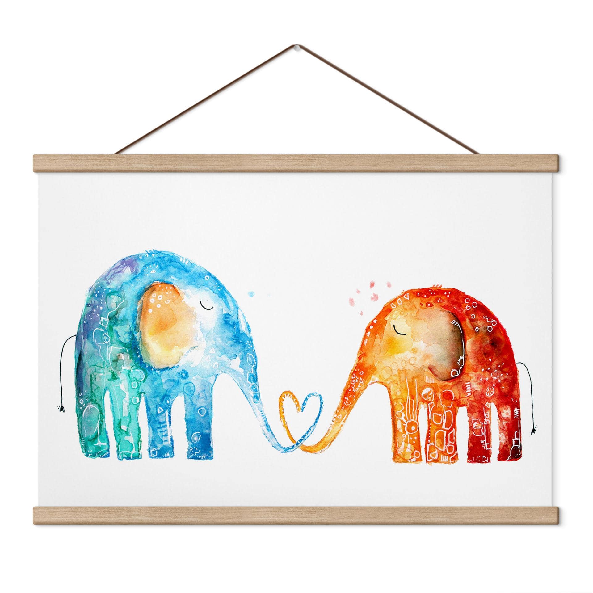 Textielposter Elephant Love - Hagenmeyer