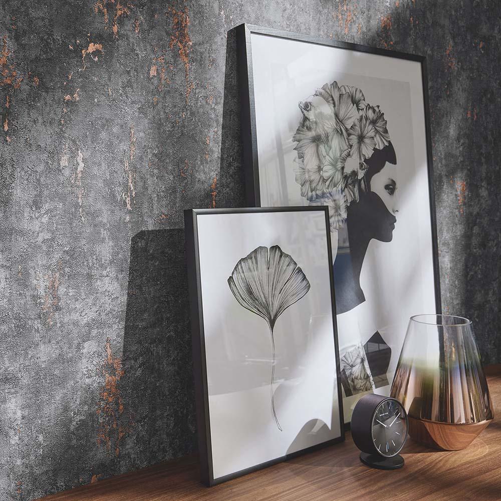 Metaloptisk tapet, metaltapet Fashion for Walls 4 af Guido Maria Kretschmer grå