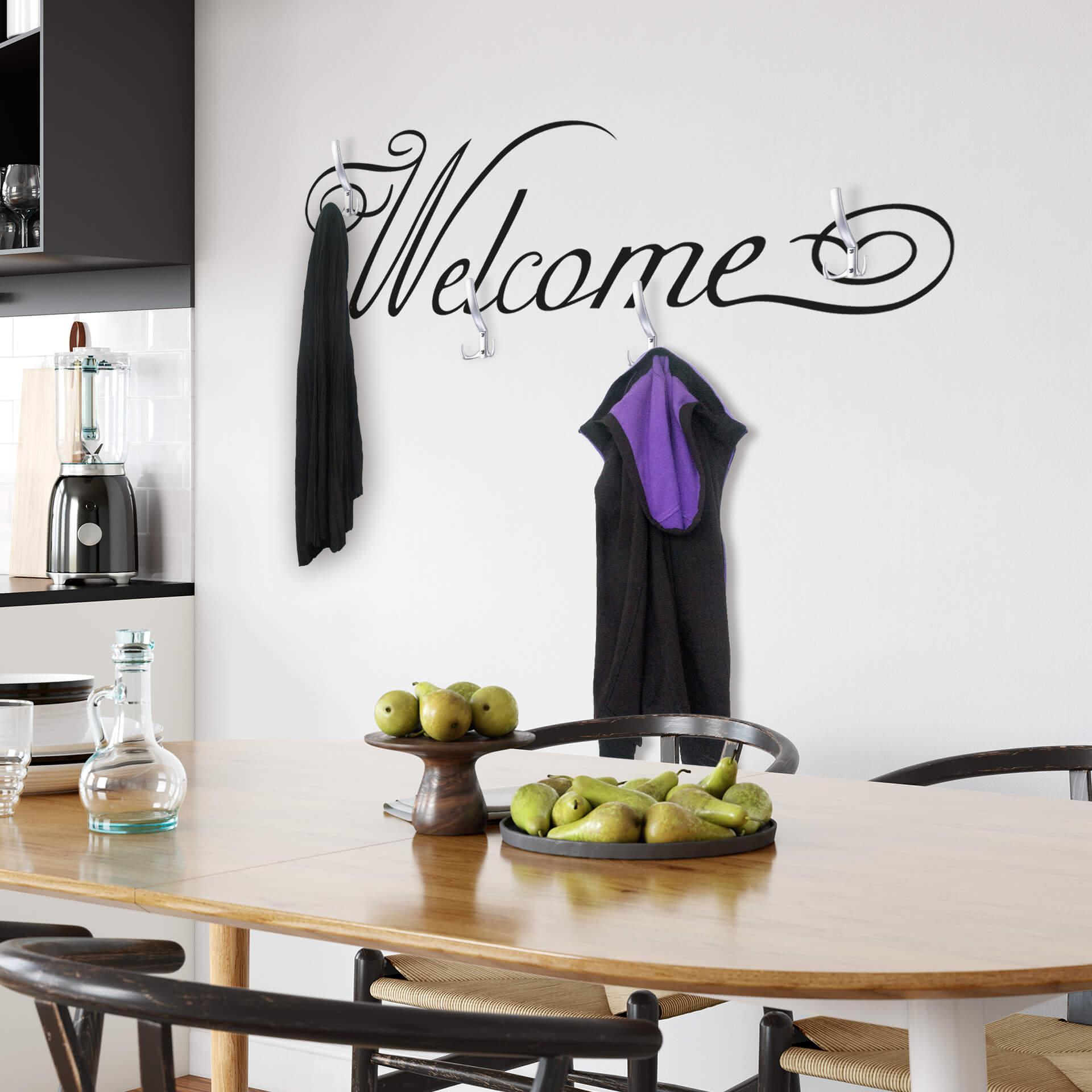 Sticker mural - Welcome 4 + 4 crochets
