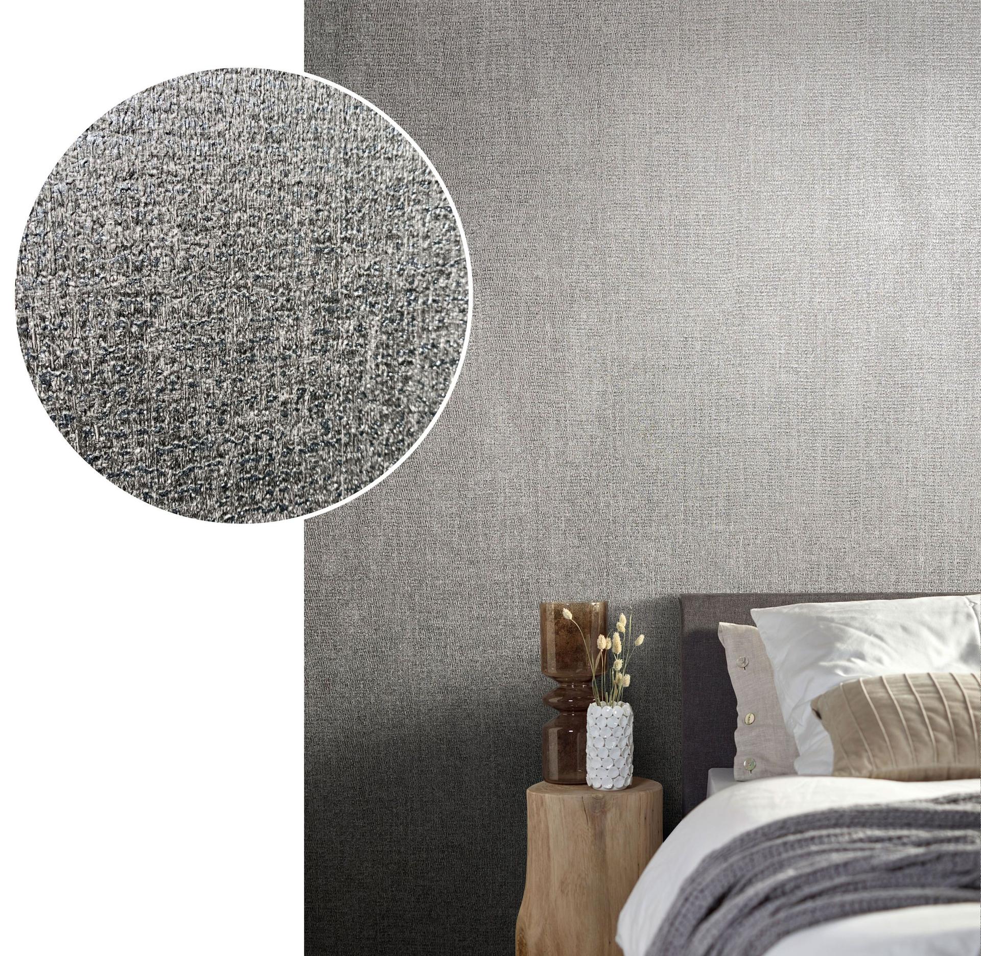 Structuurbehang Natural Opulence grijs, groen