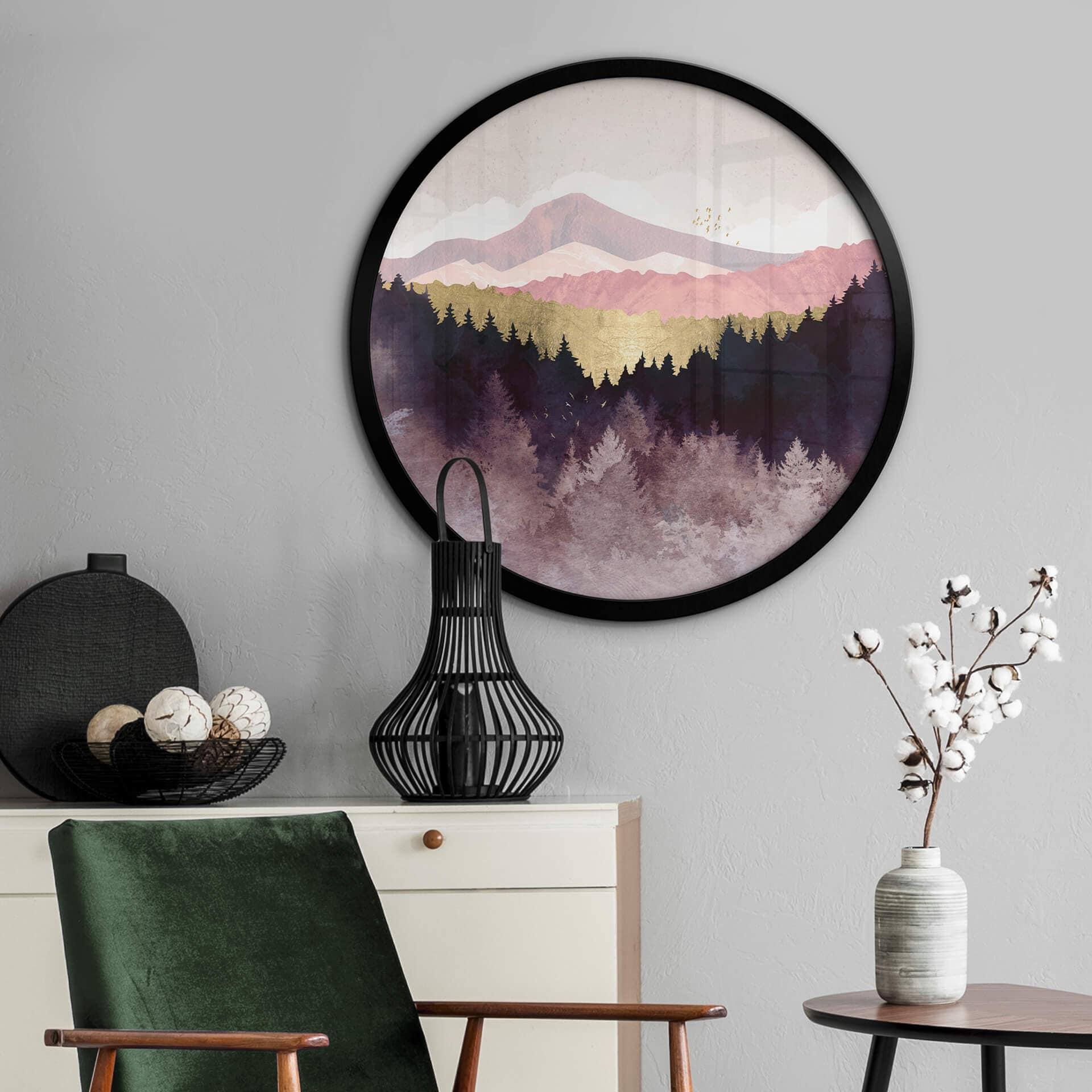 Plakat SpaceFrog Designs - Purple Forest - okrągły