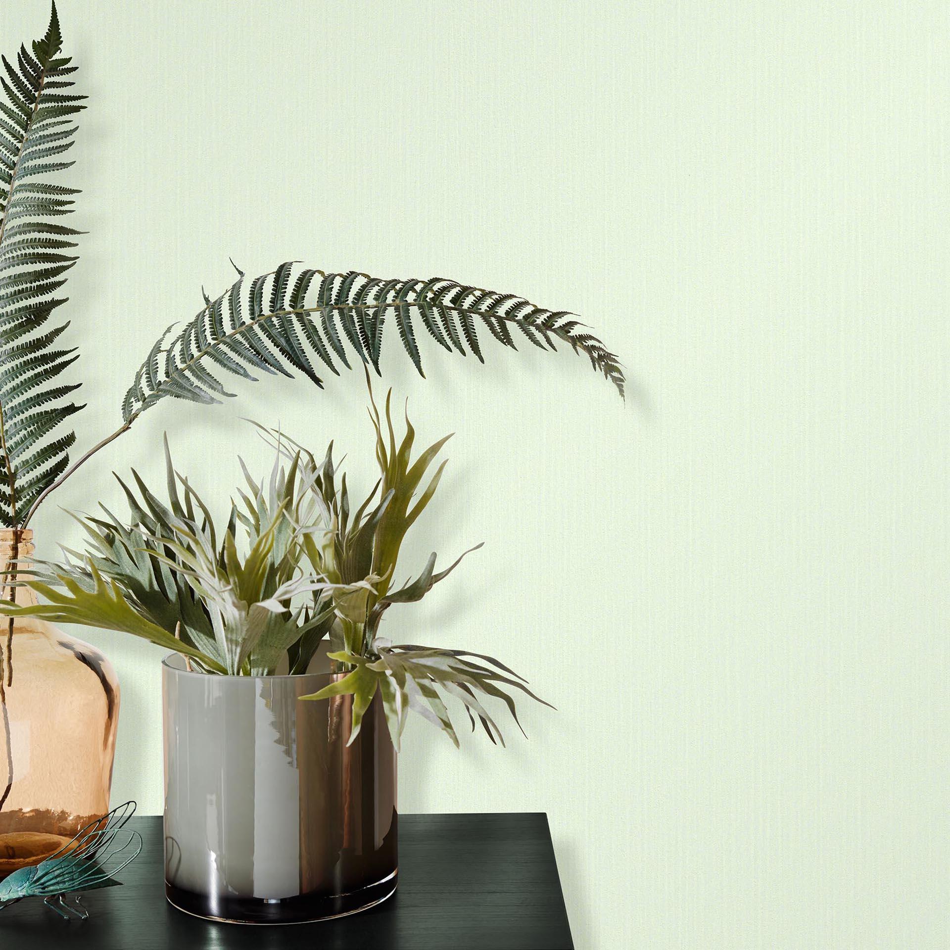 Elle Decoration Vliesbehang Effen Groen